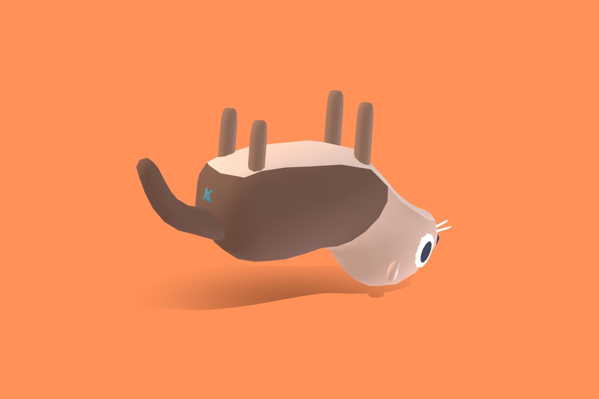Sea Otter - Quirky Series Low-poly 3D model_5