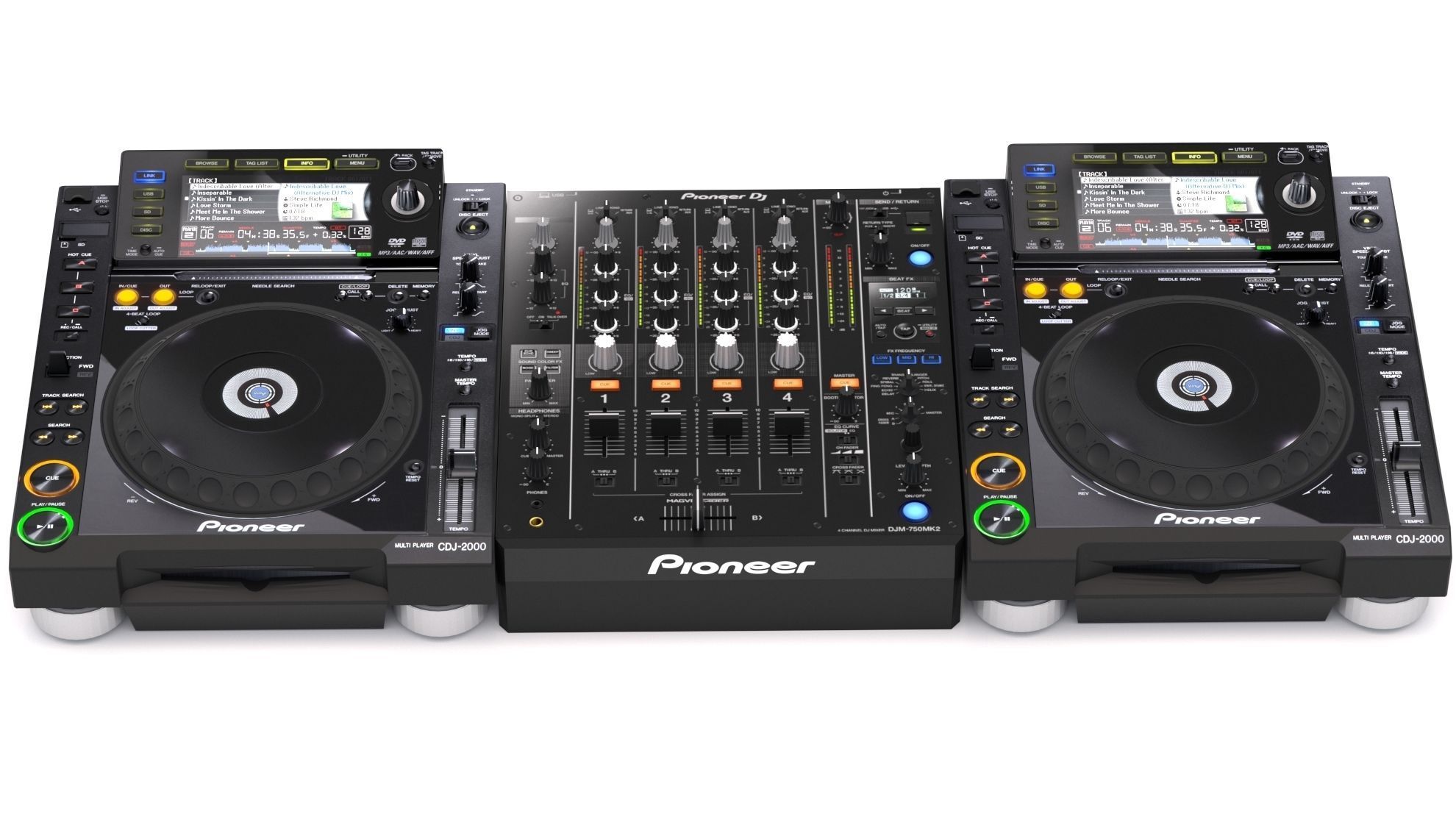 Pioneer dj set 3D model_2