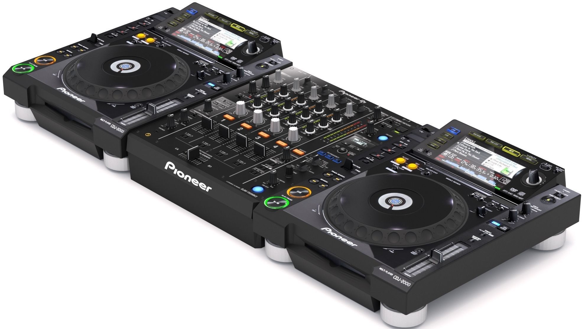 Pioneer dj set 3D model_1
