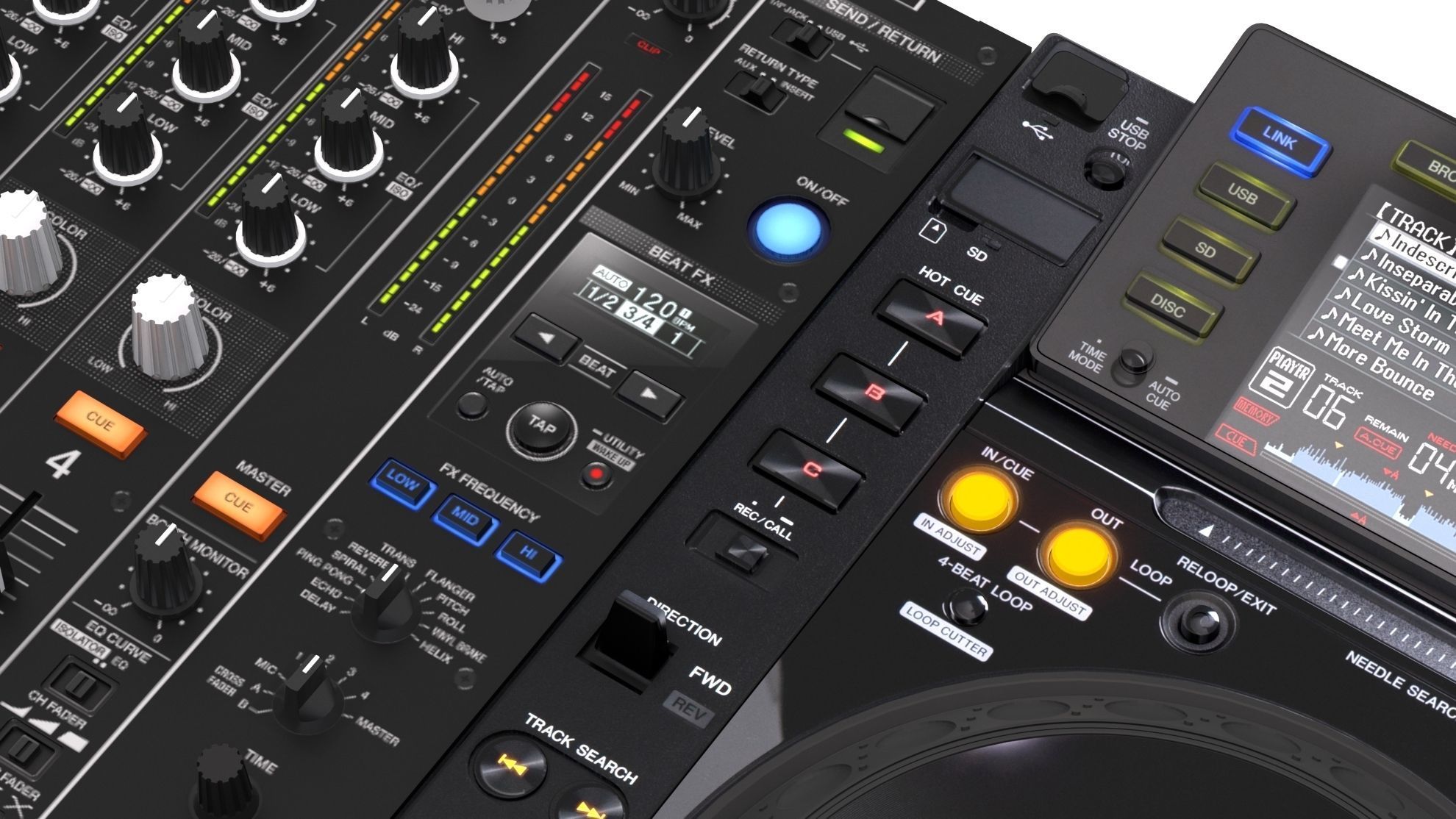 Pioneer dj set 3D model_3