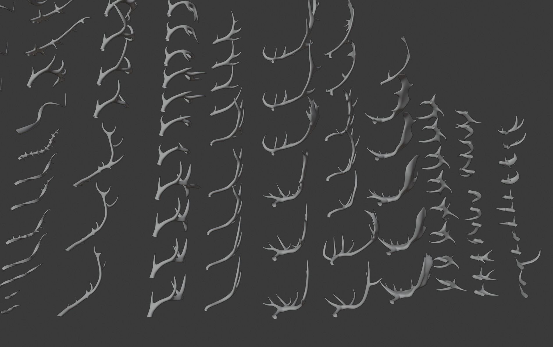 3D Horns - 3D Pack 3D model_6