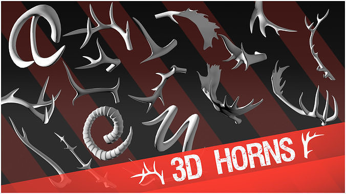 3D Horns - 3D Pack 3D model