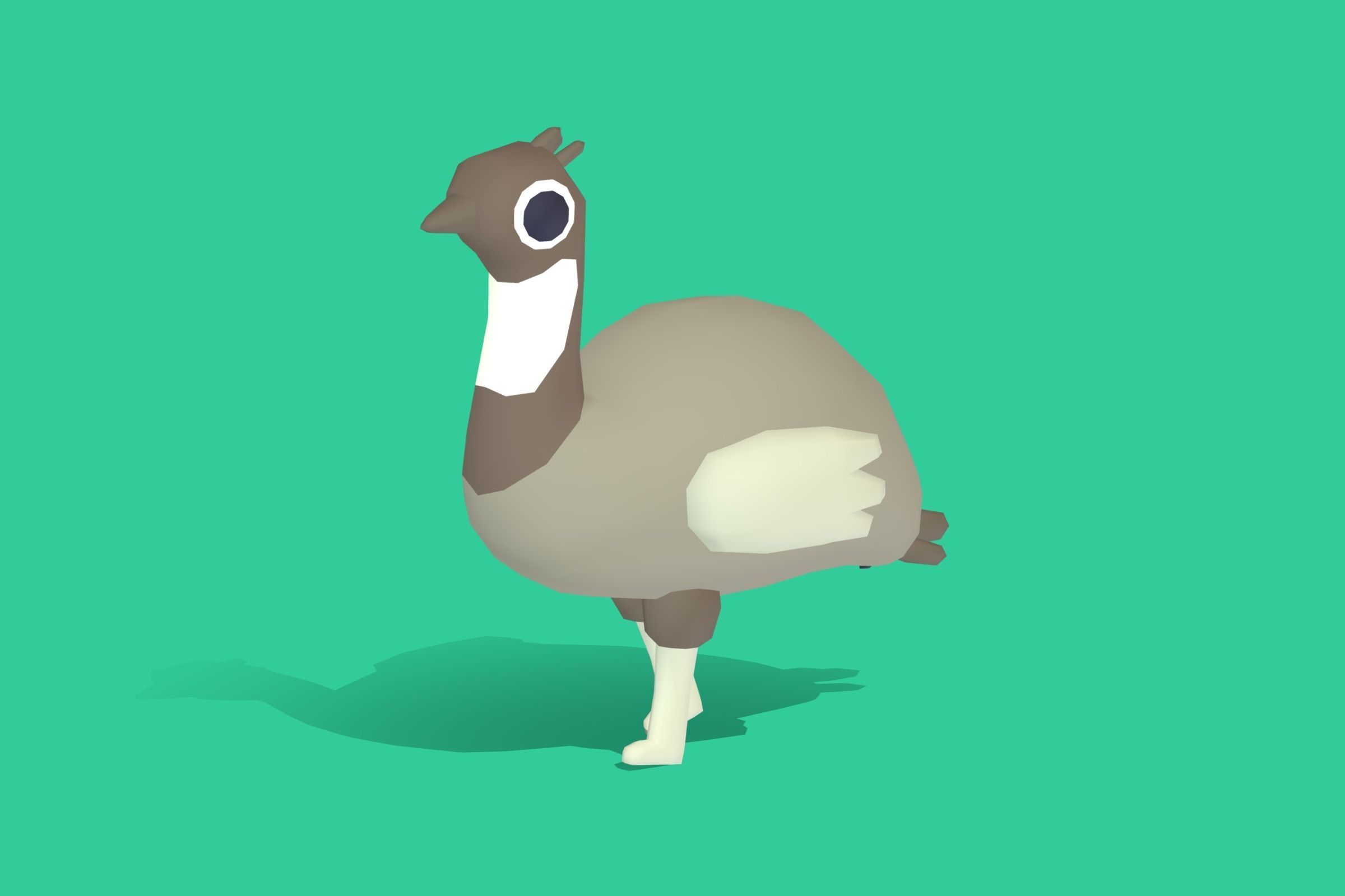 Emu - Quirky Series Low-poly 3D model_9