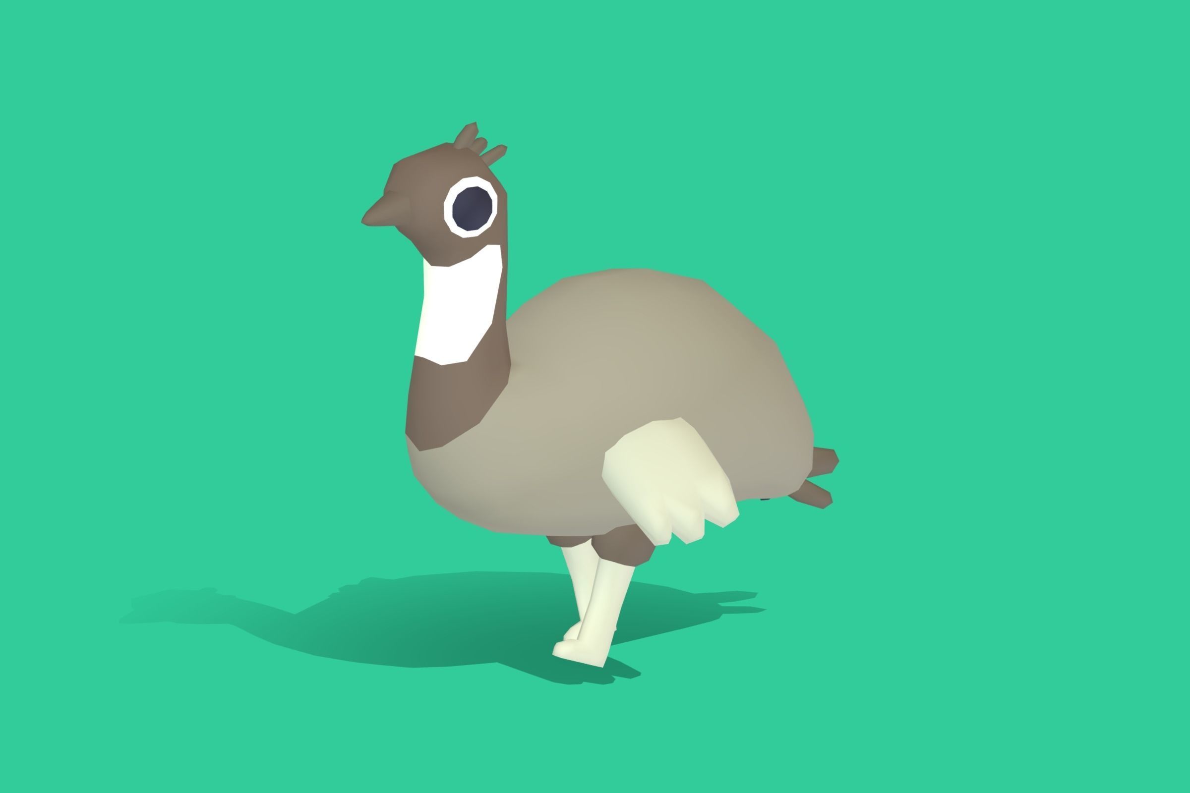 Emu - Quirky Series Low-poly 3D model_11