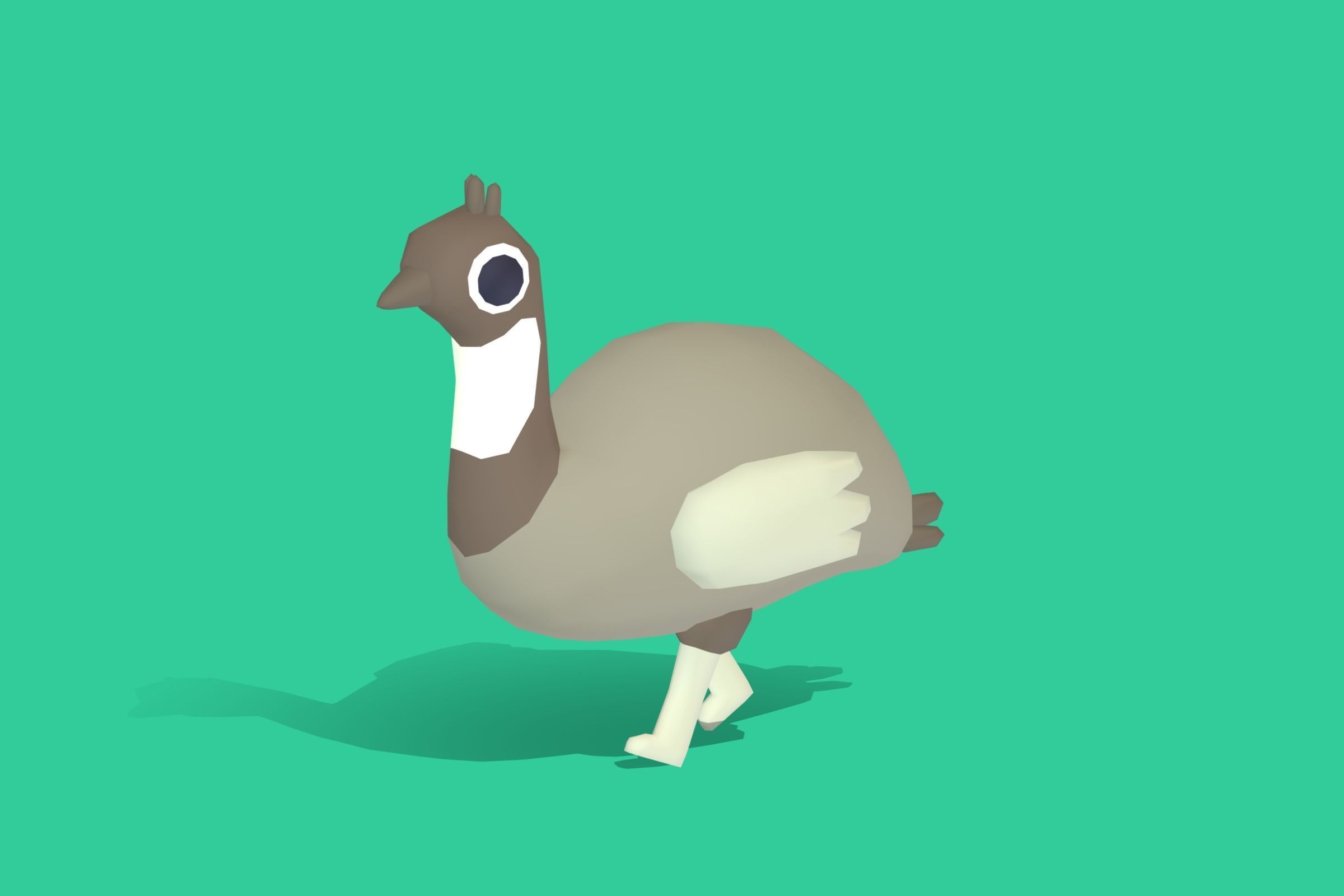 Emu - Quirky Series Low-poly 3D model_10