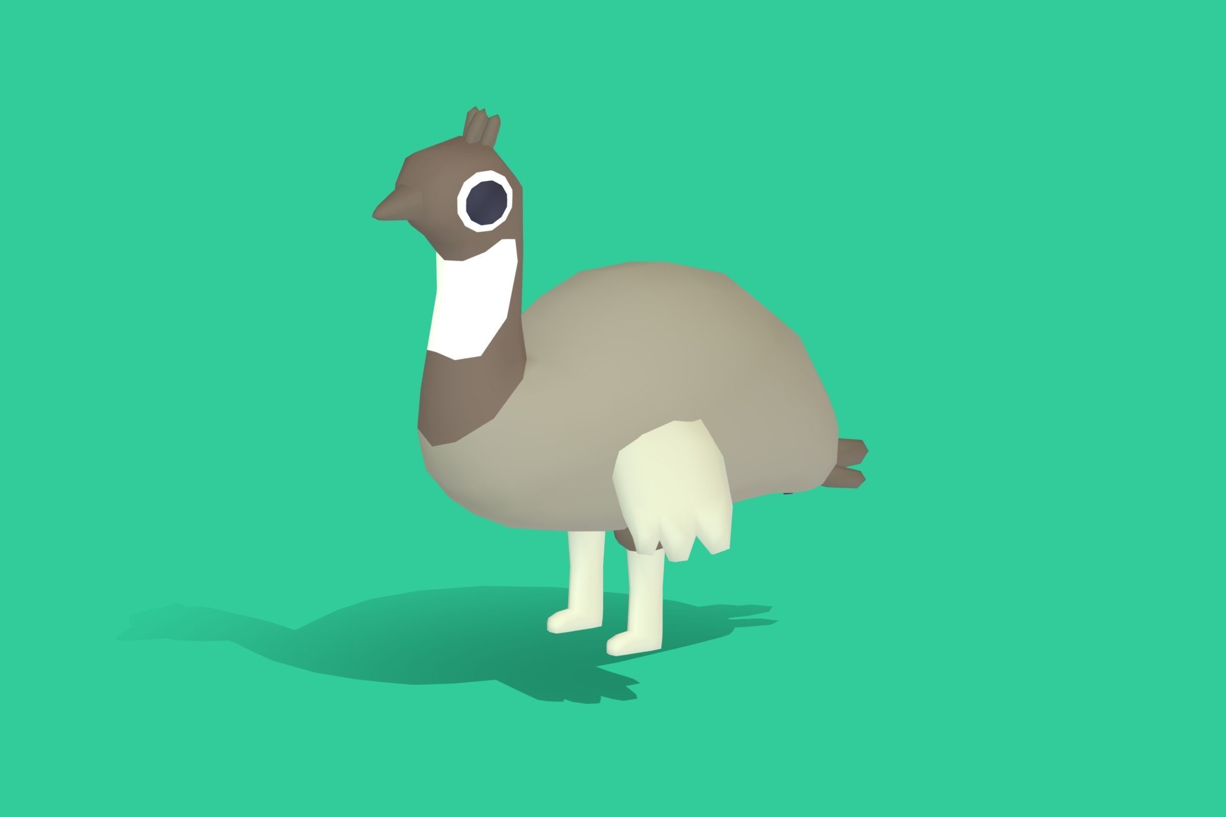 Emu - Quirky Series Low-poly 3D model_3