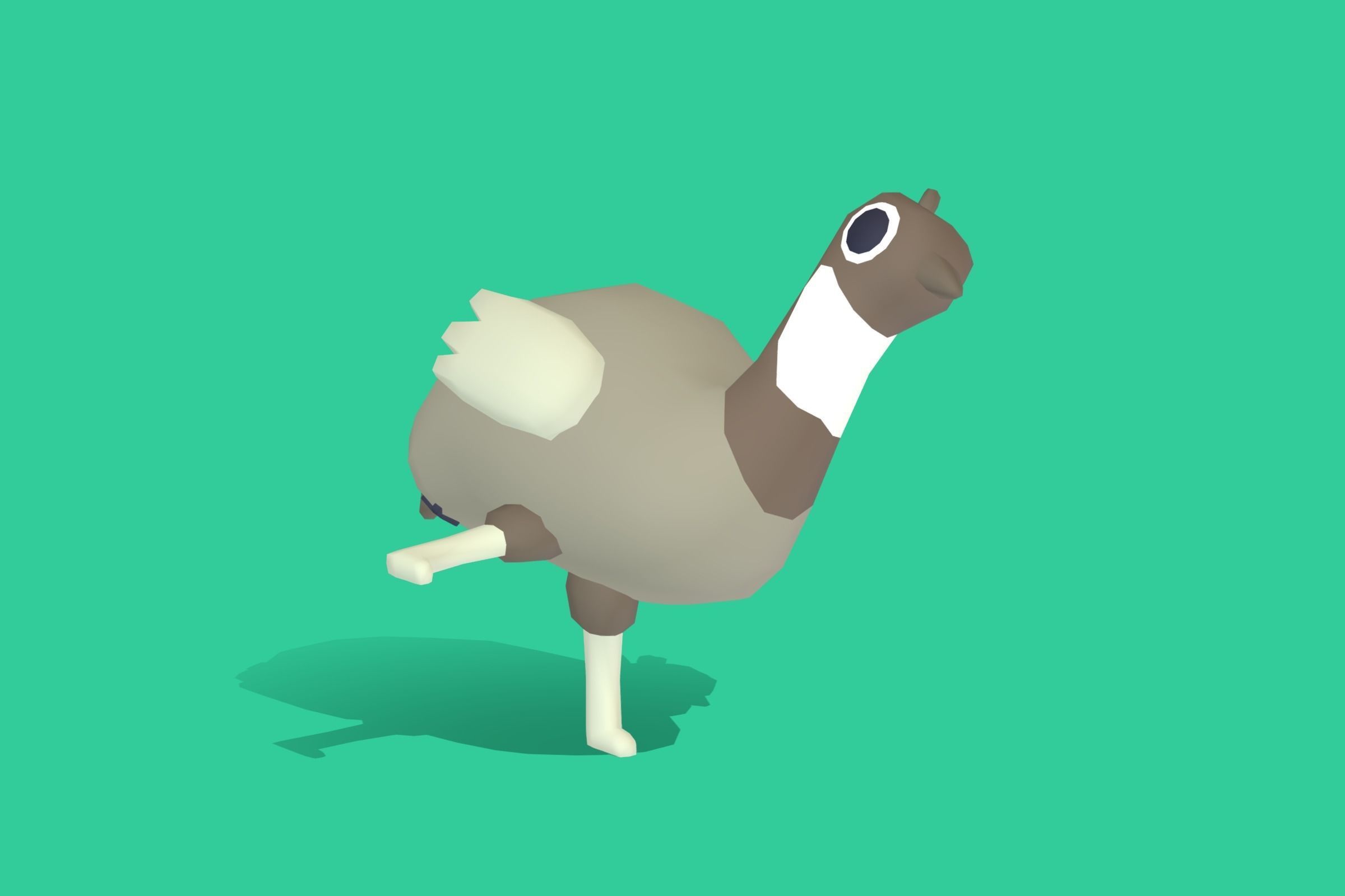 Emu - Quirky Series Low-poly 3D model_7