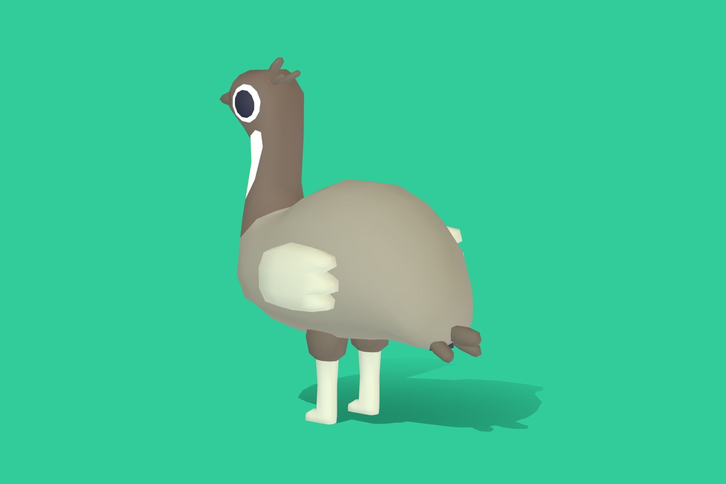 Emu - Quirky Series Low-poly 3D model_1