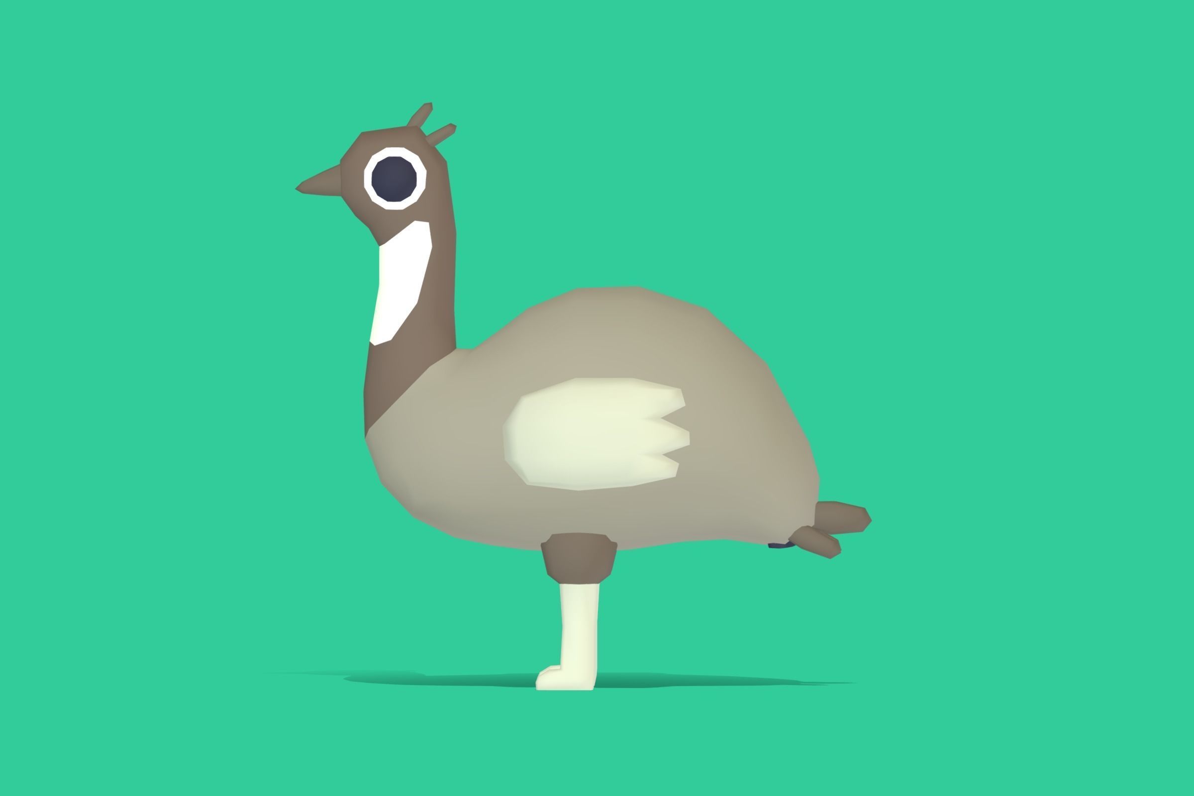 Emu - Quirky Series Low-poly 3D model_2