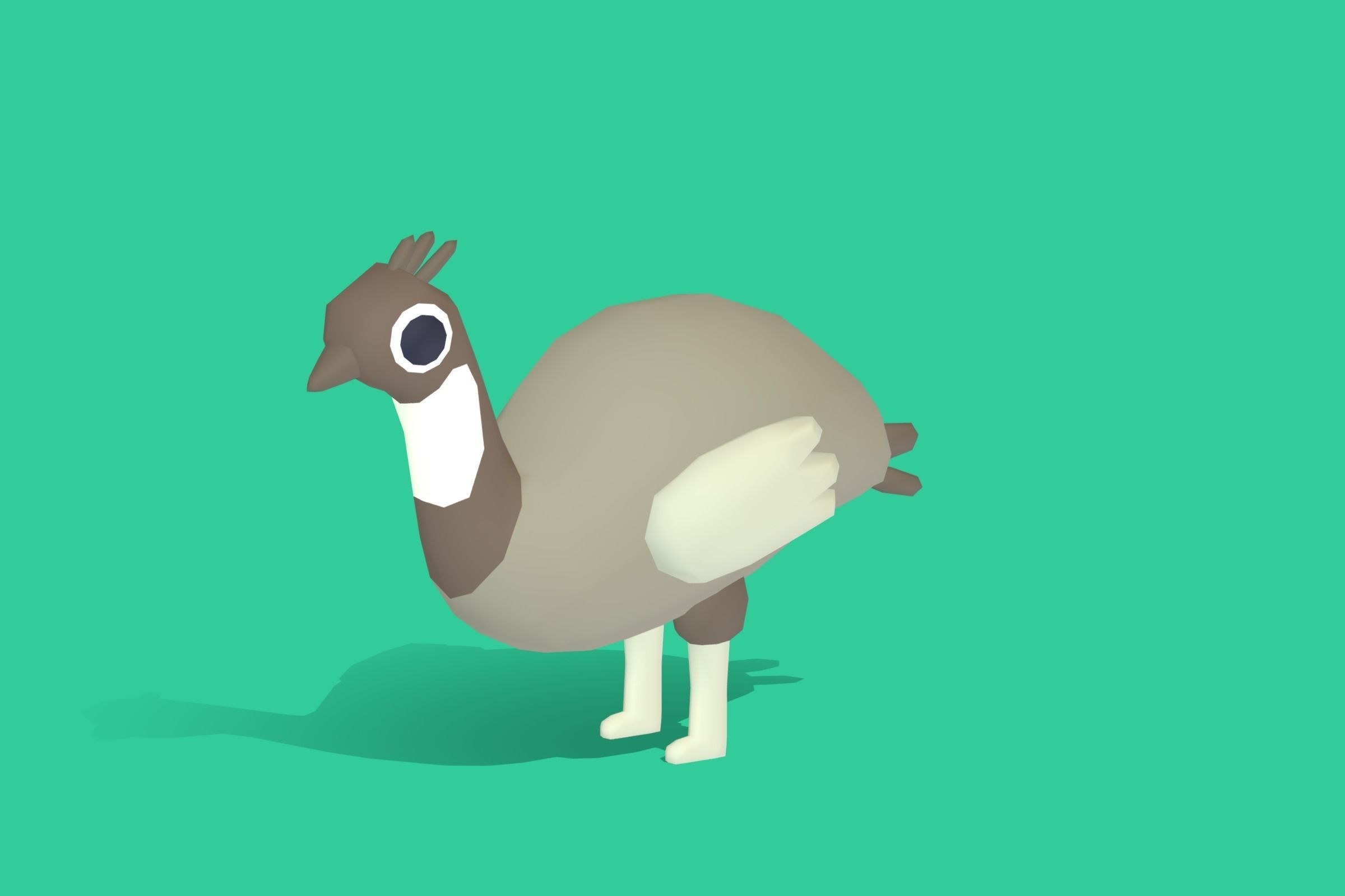 Emu - Quirky Series Low-poly 3D model_13