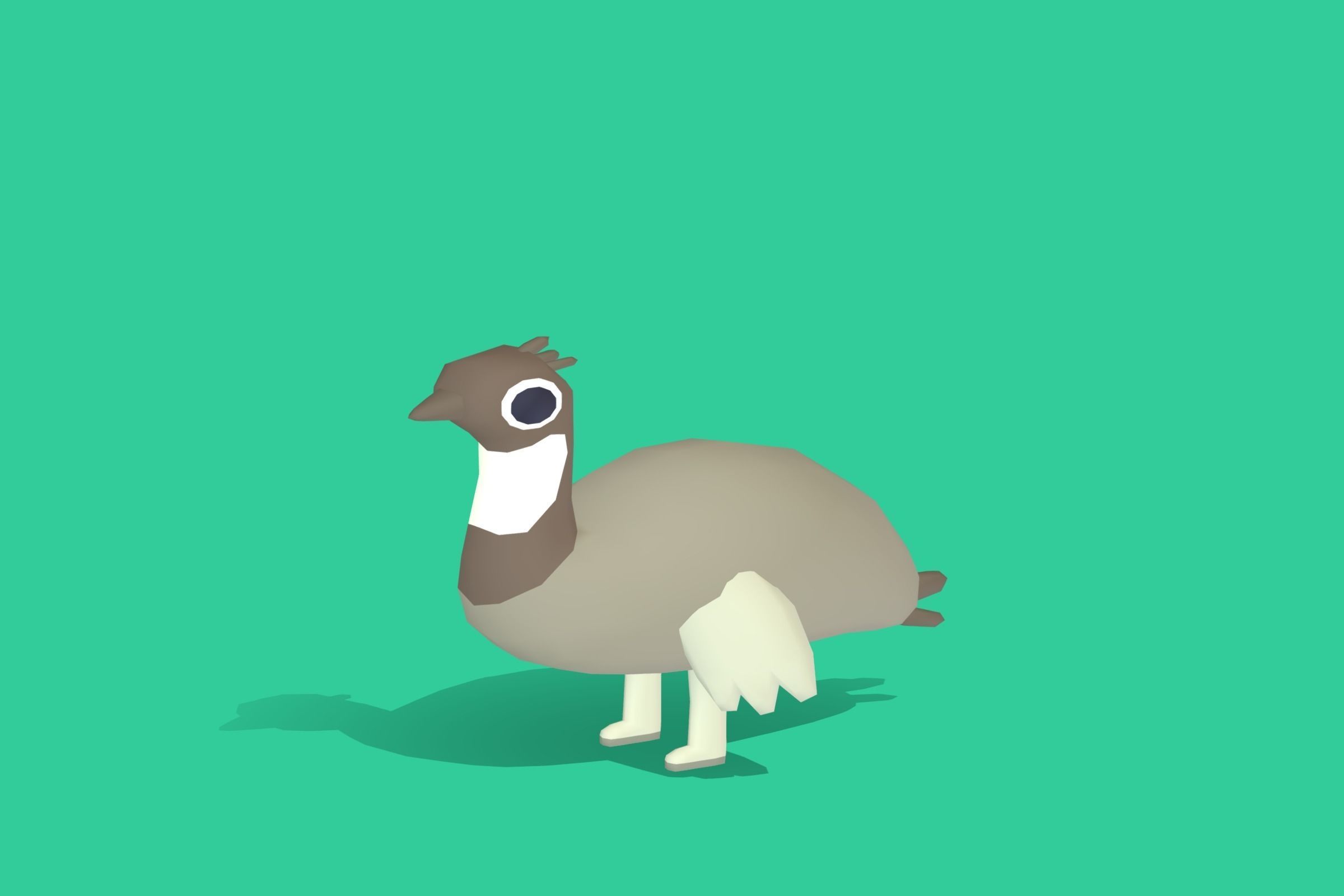 Emu - Quirky Series Low-poly 3D model_8