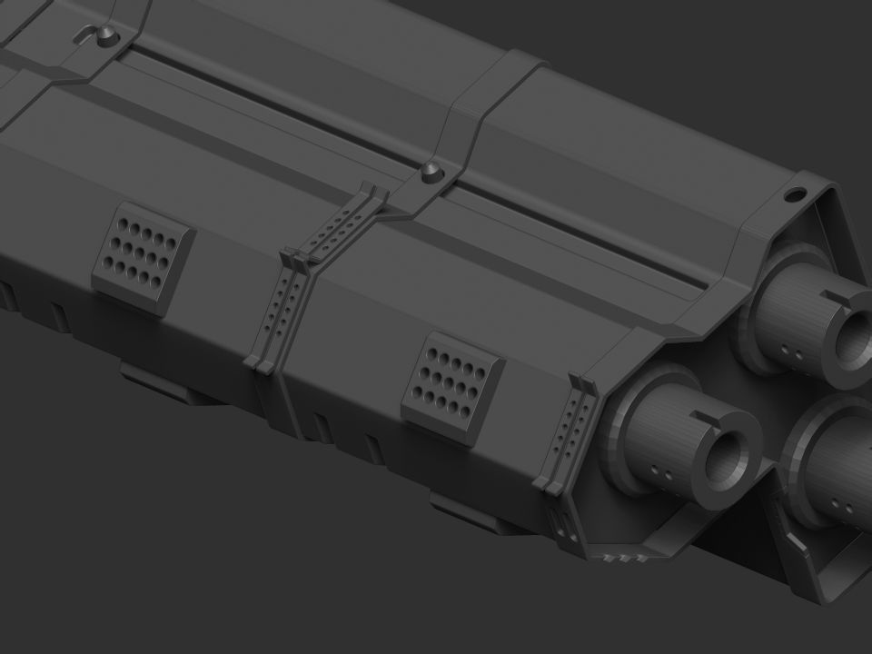 mech craft scifi  robotic alien  3D model_7