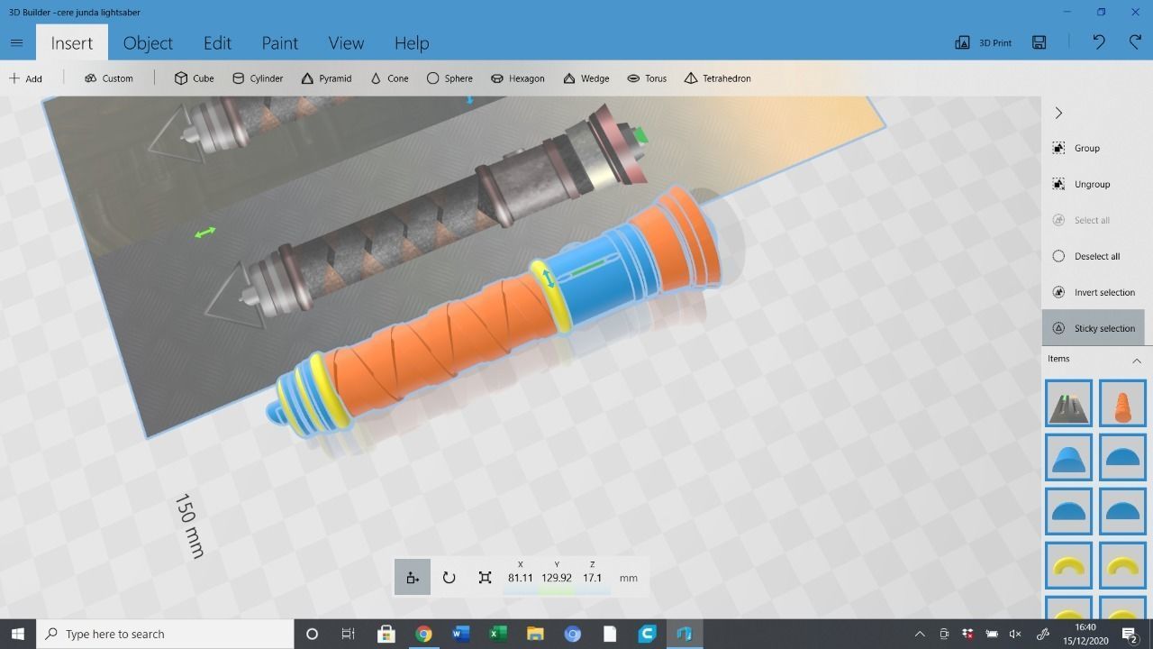 Cere Junda Lightsaber hilt 3D print model_3