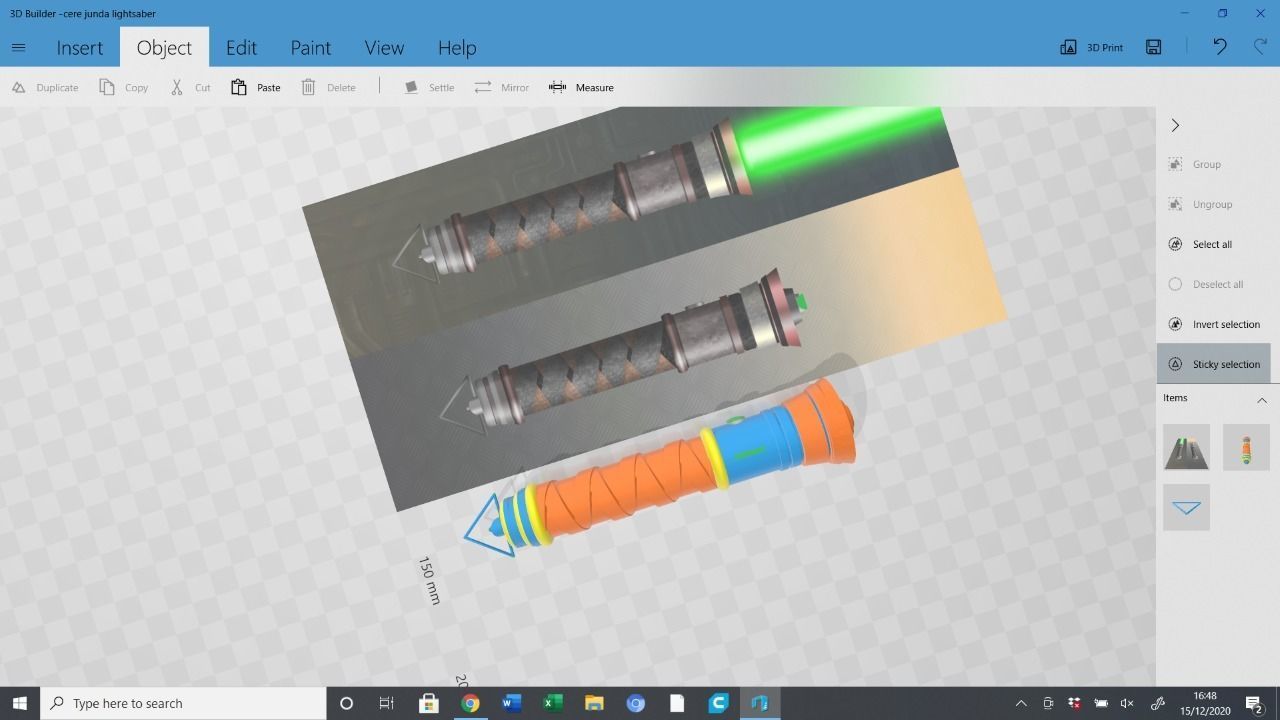Cere Junda Lightsaber hilt 3D print model_2