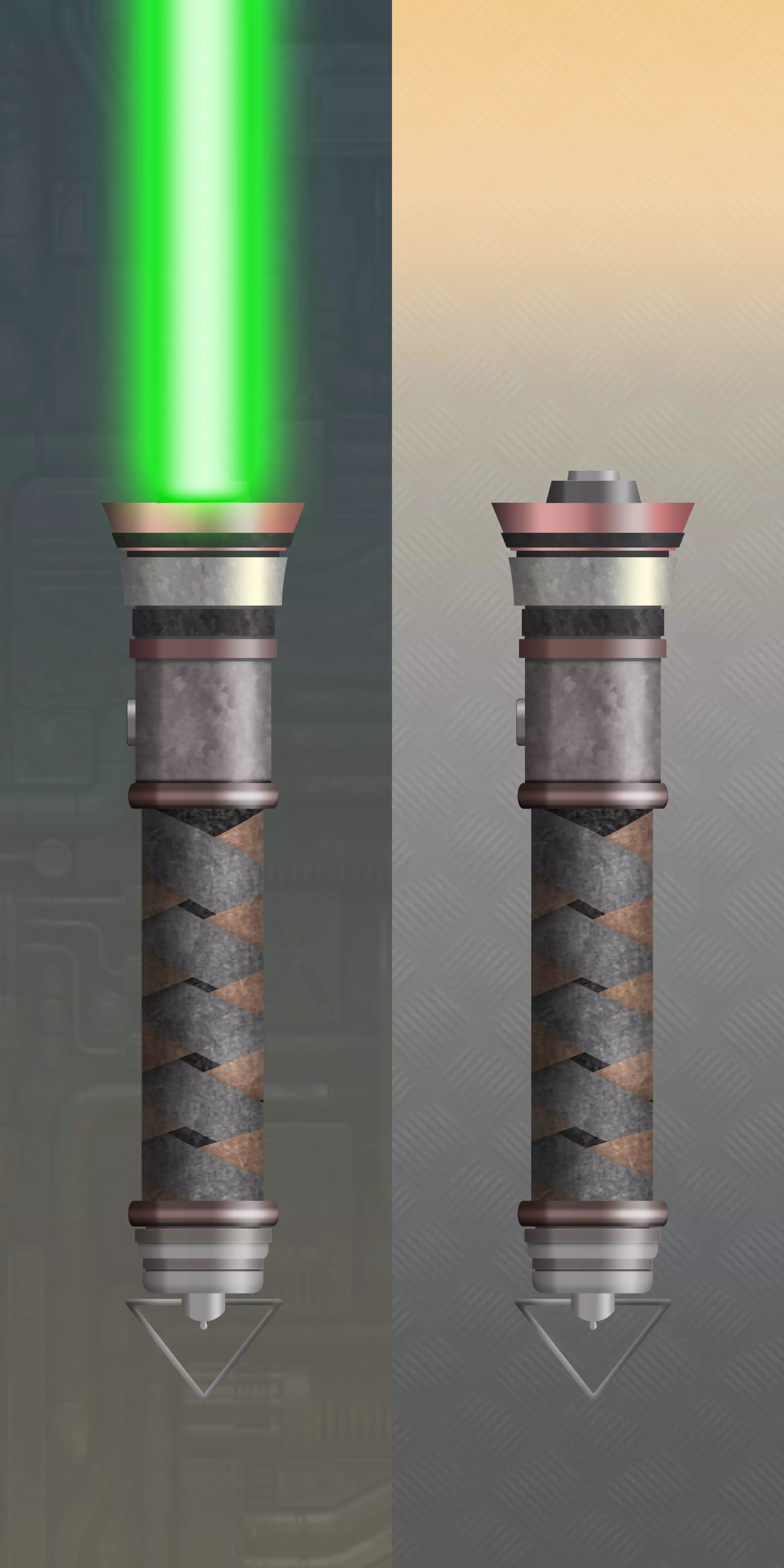 Cere Junda Lightsaber hilt 3D print model_0