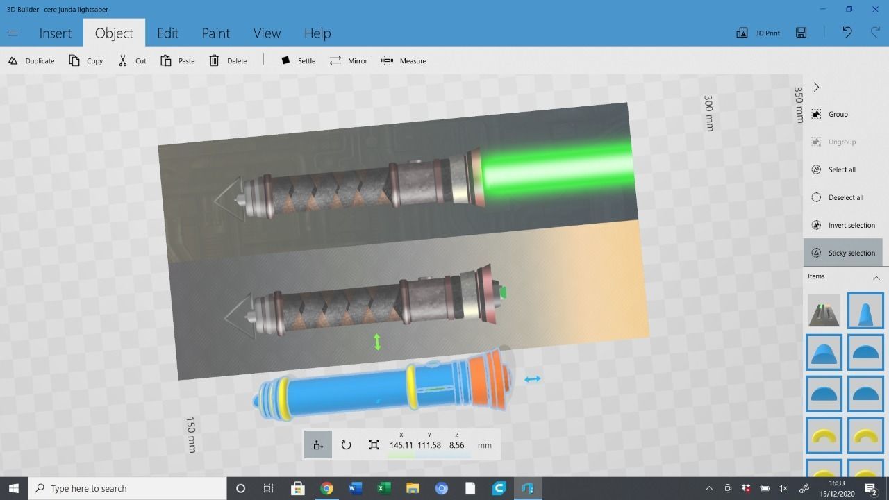 Cere Junda Lightsaber hilt 3D print model_4