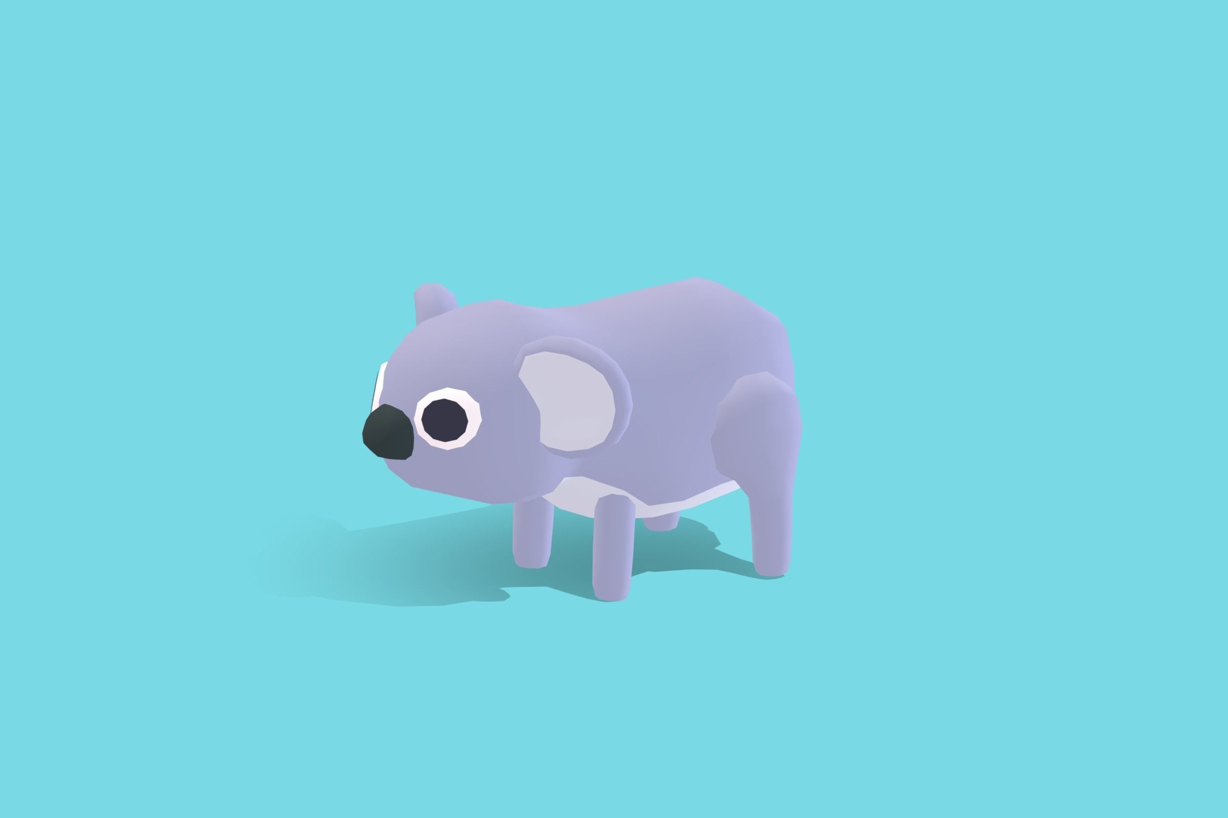 Koala - Quirky Series Low-poly 3D model_6
