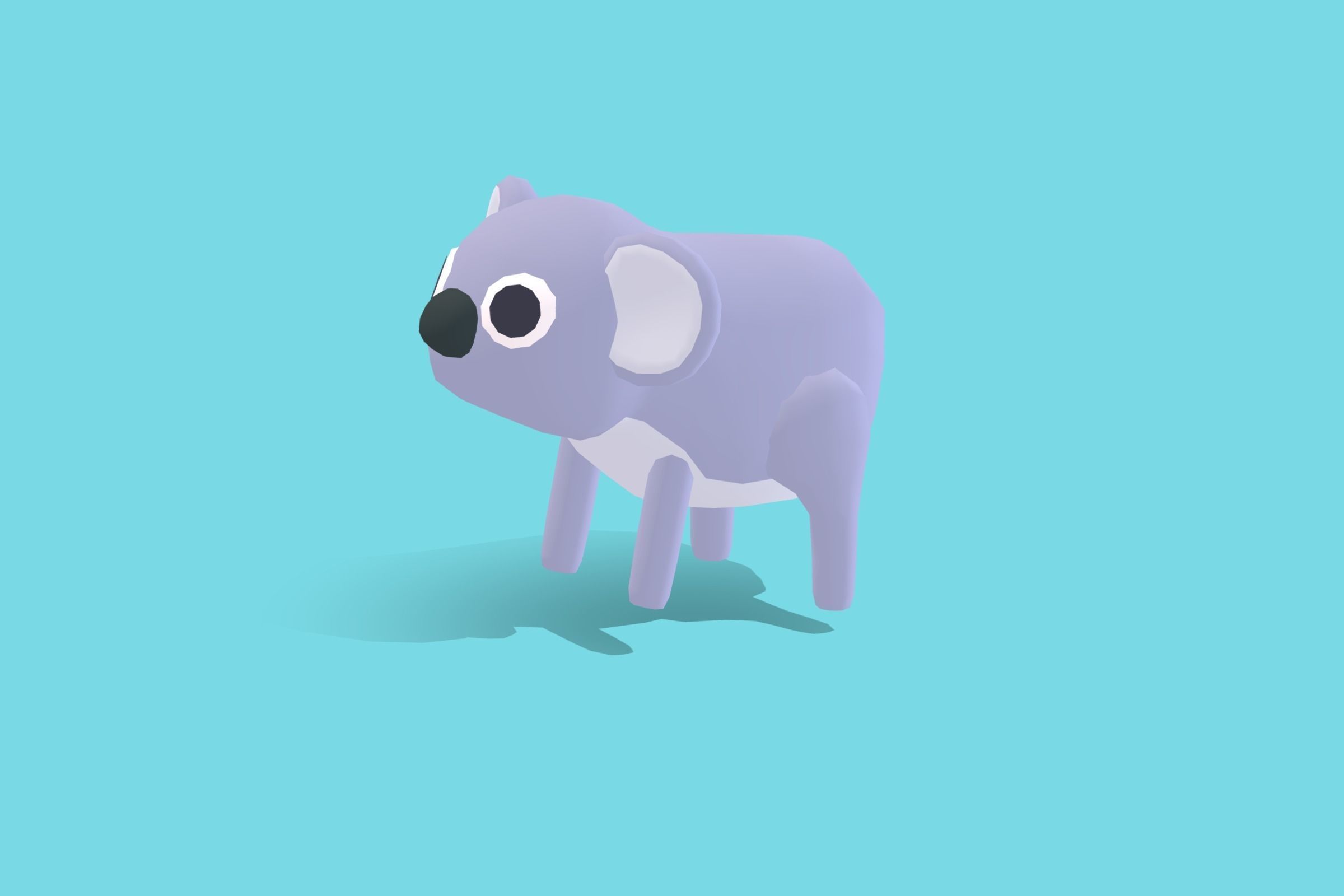 Koala - Quirky Series Low-poly 3D model_4