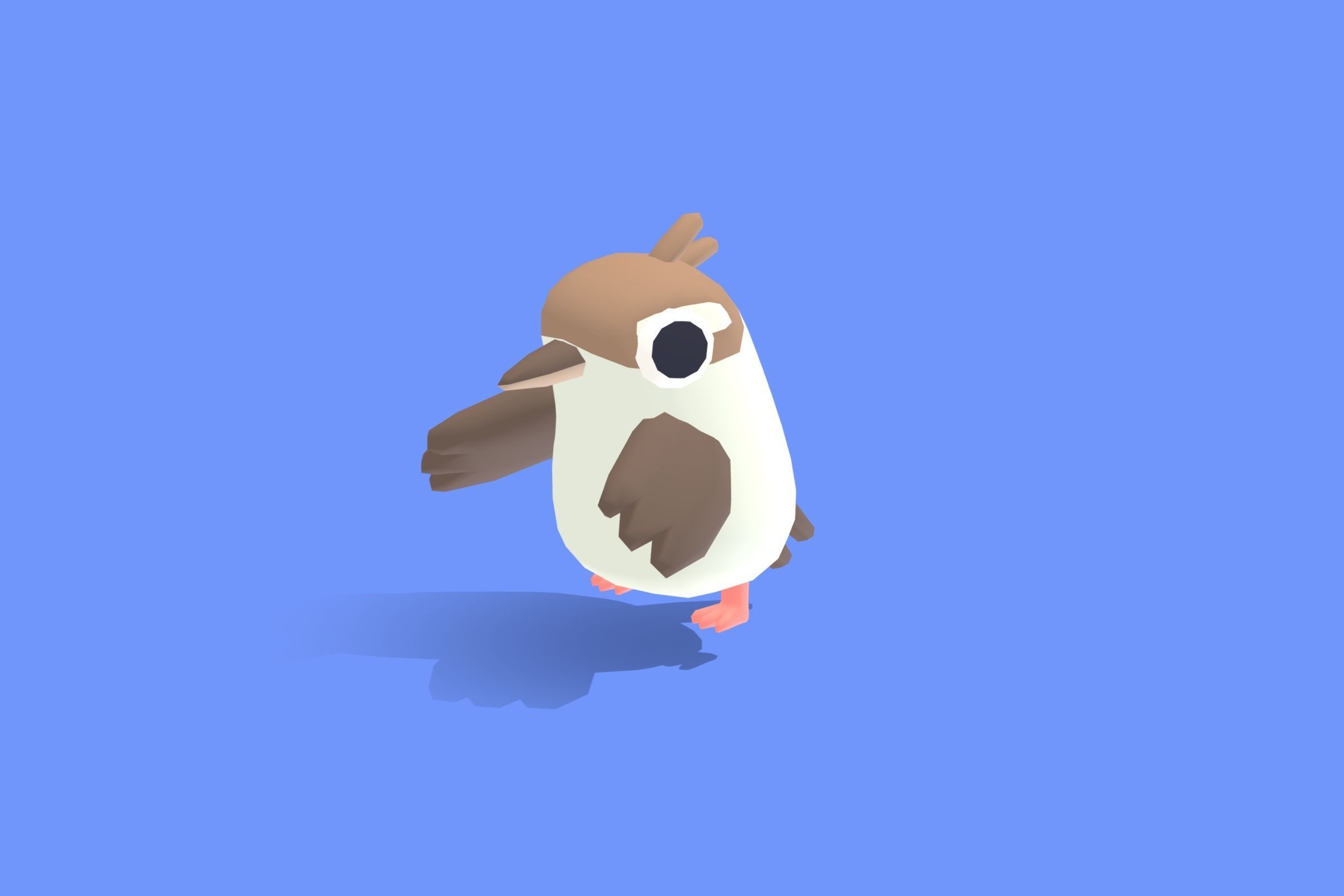 Kookaburra - Quirky Series Low-poly 3D model_3