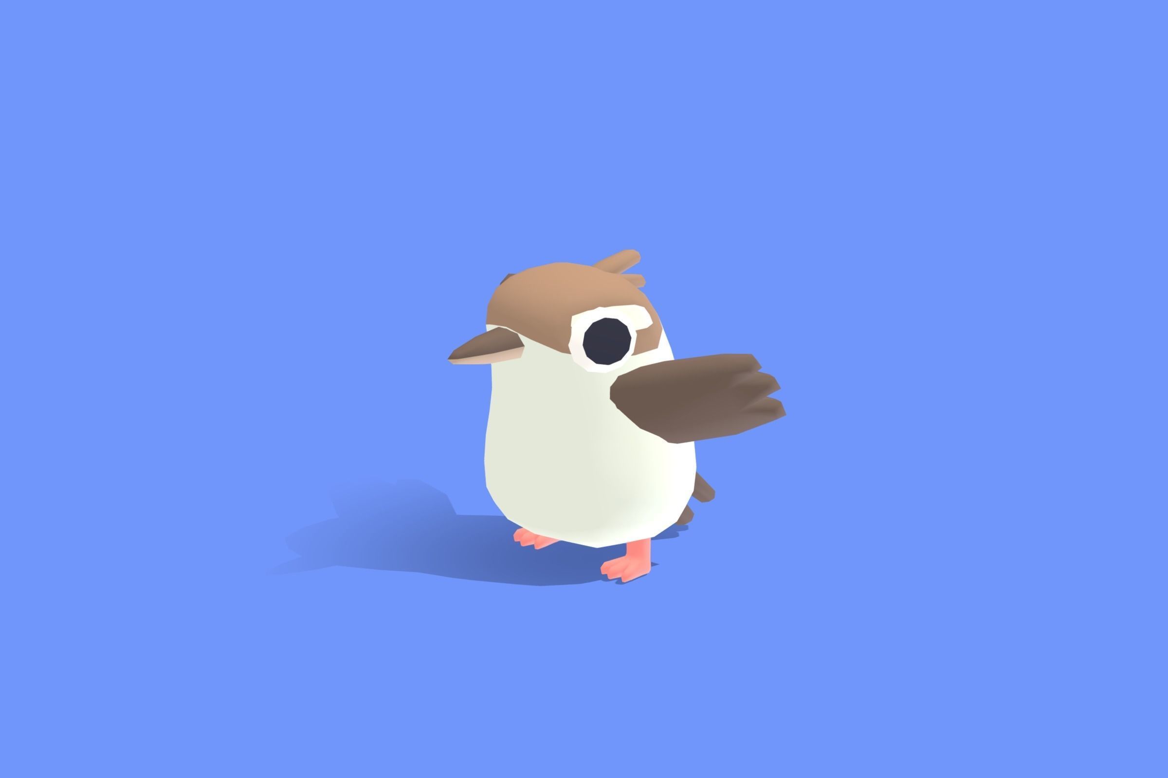 Kookaburra - Quirky Series Low-poly 3D model_8