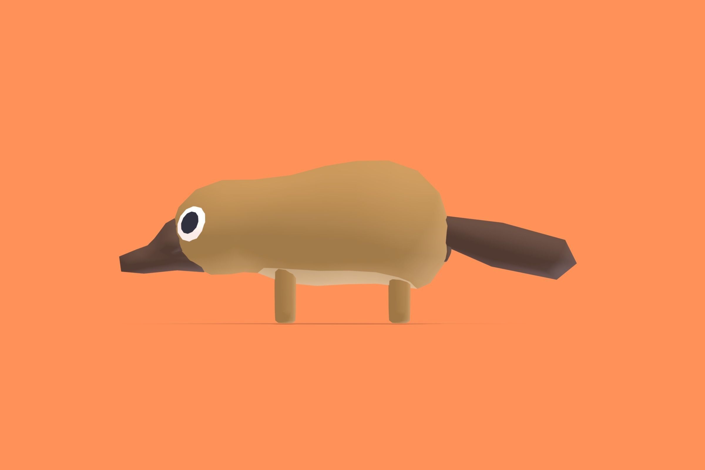 Platypus - Quirky Series Low-poly 3D model_2