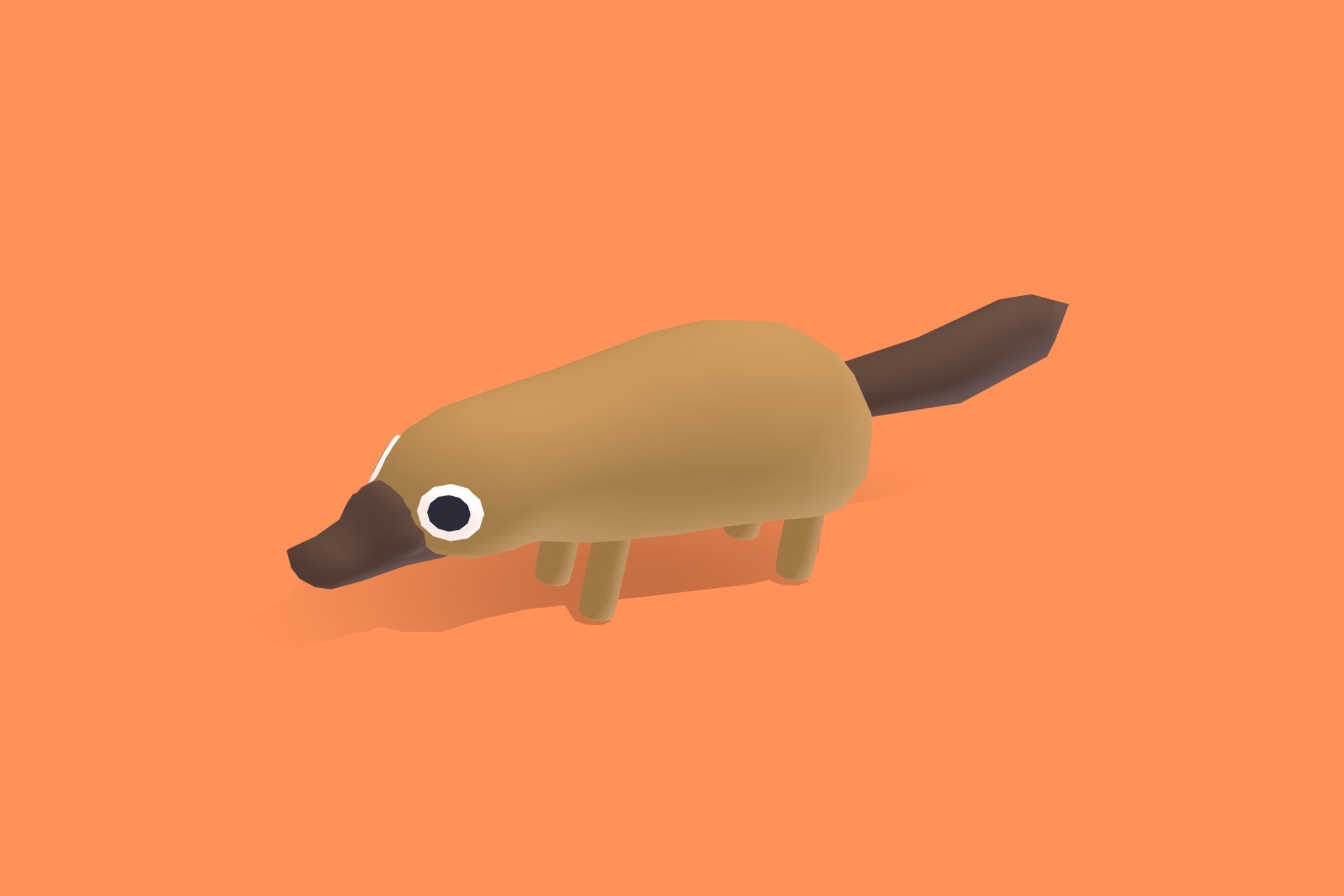 Platypus - Quirky Series Low-poly 3D model_9
