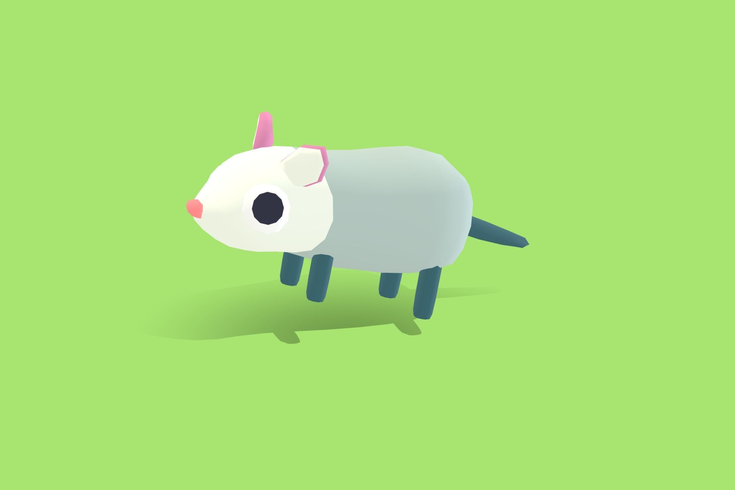Possum - Quirky Series Low-poly 3D model_4