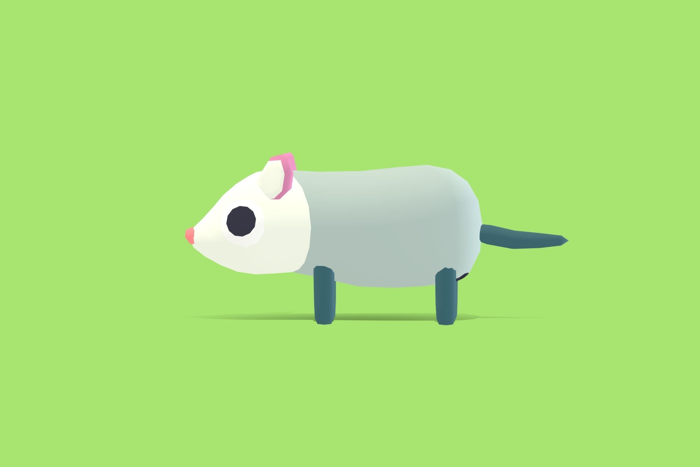 Possum - Quirky Series Low-poly 3D model_2