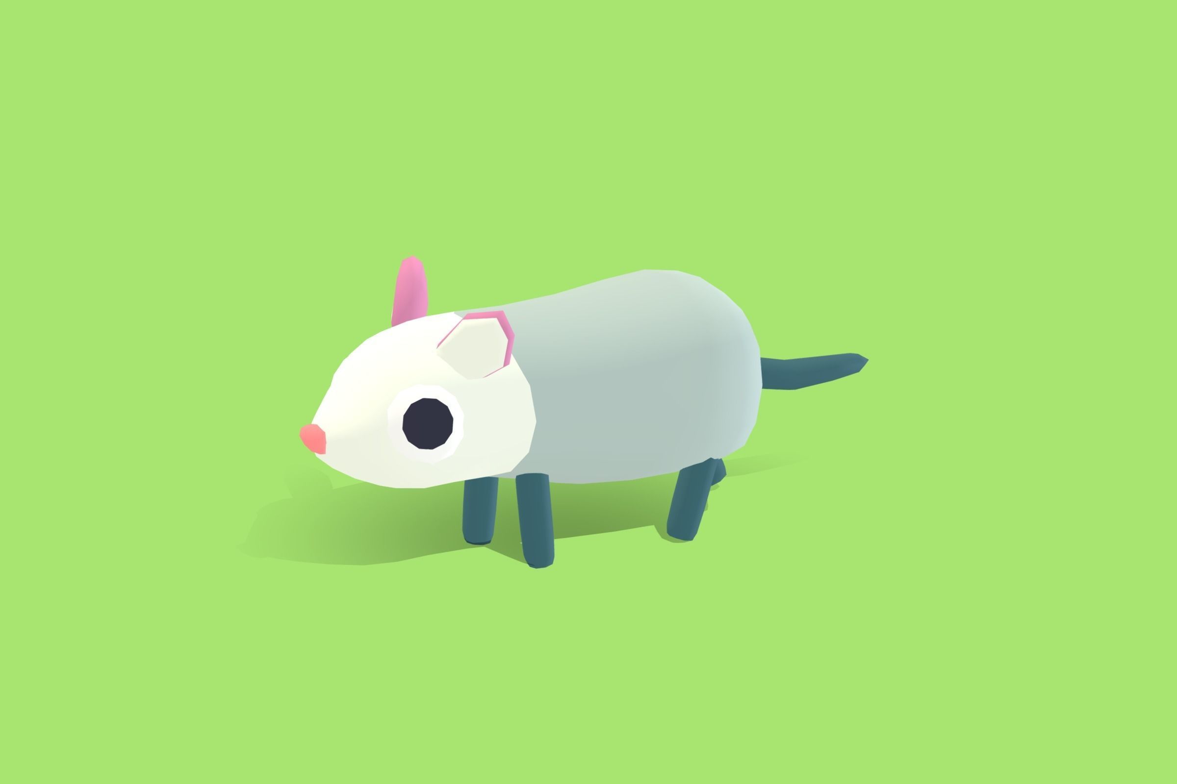 Possum - Quirky Series Low-poly 3D model_8