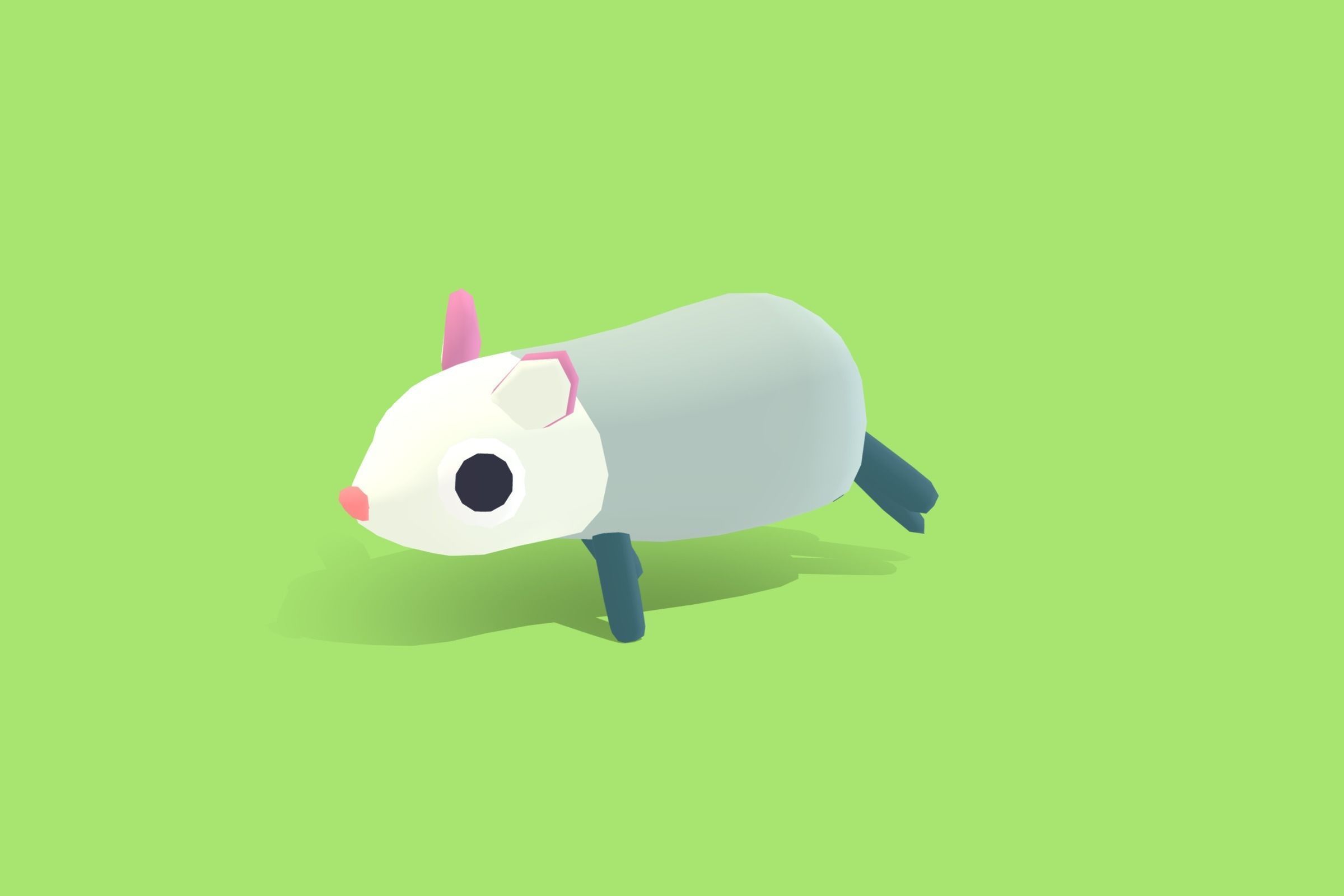 Possum - Quirky Series Low-poly 3D model_9