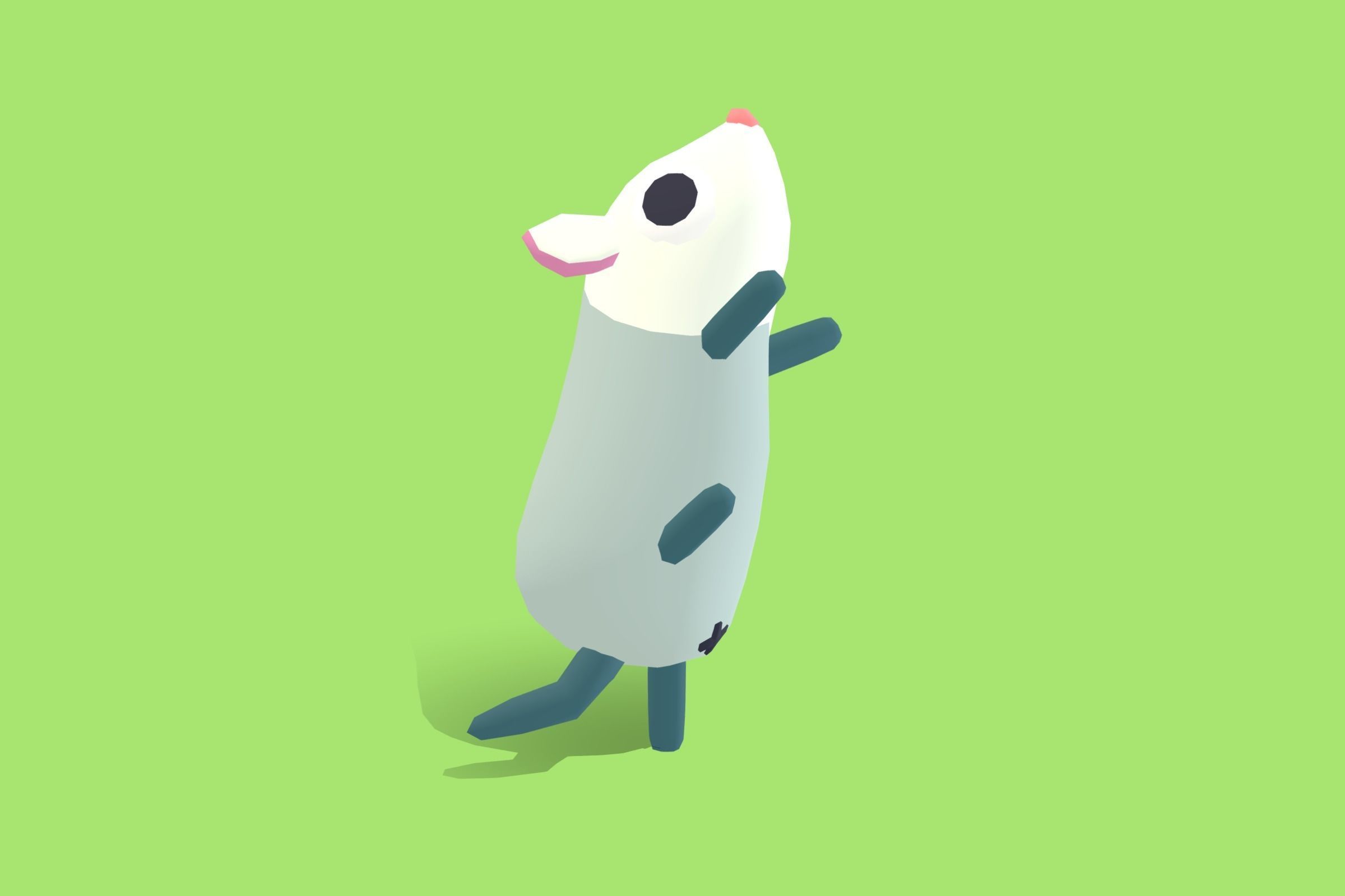 Possum - Quirky Series Low-poly 3D model_13