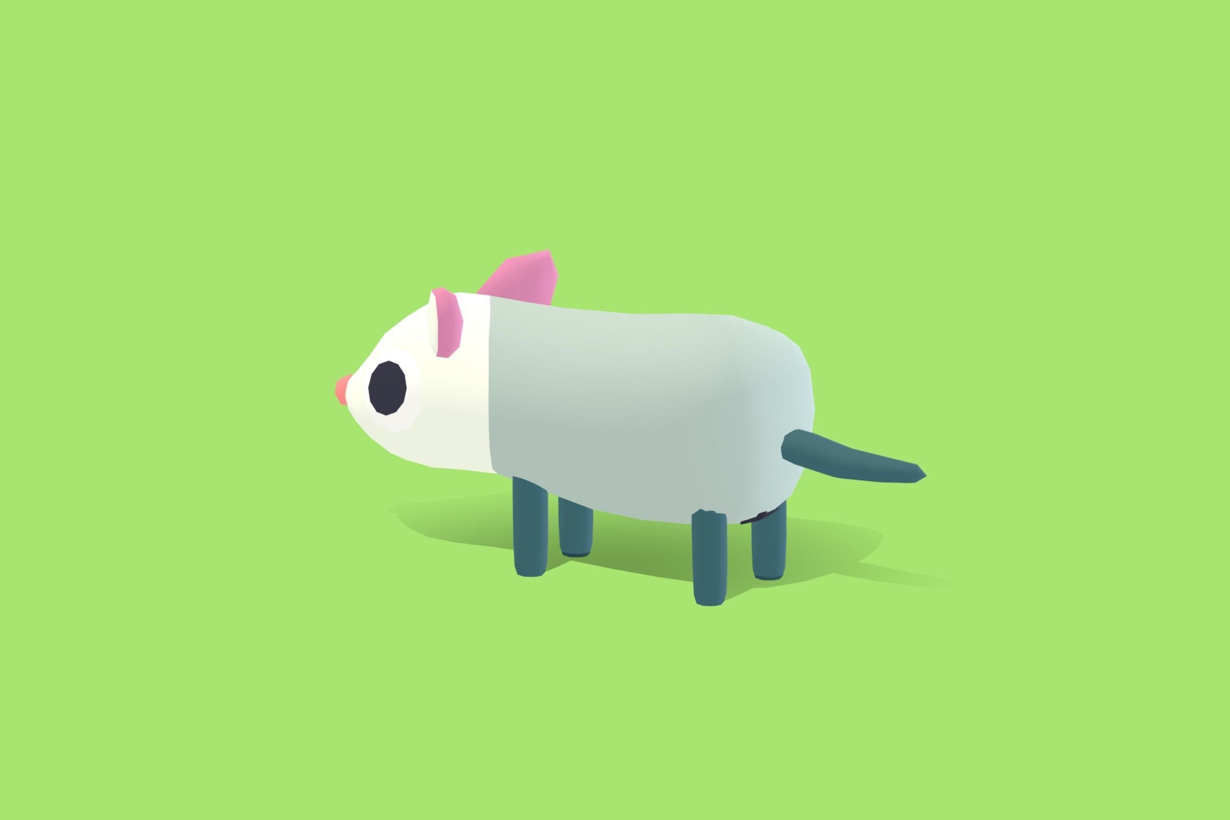 Possum - Quirky Series Low-poly 3D model_1
