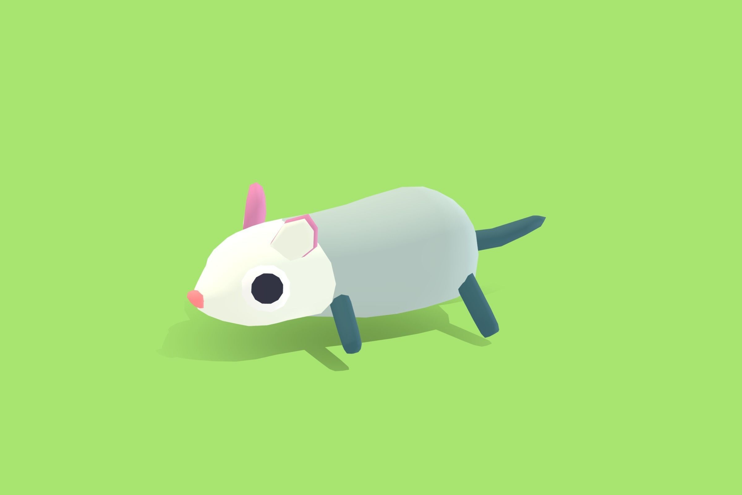 Possum - Quirky Series Low-poly 3D model_3