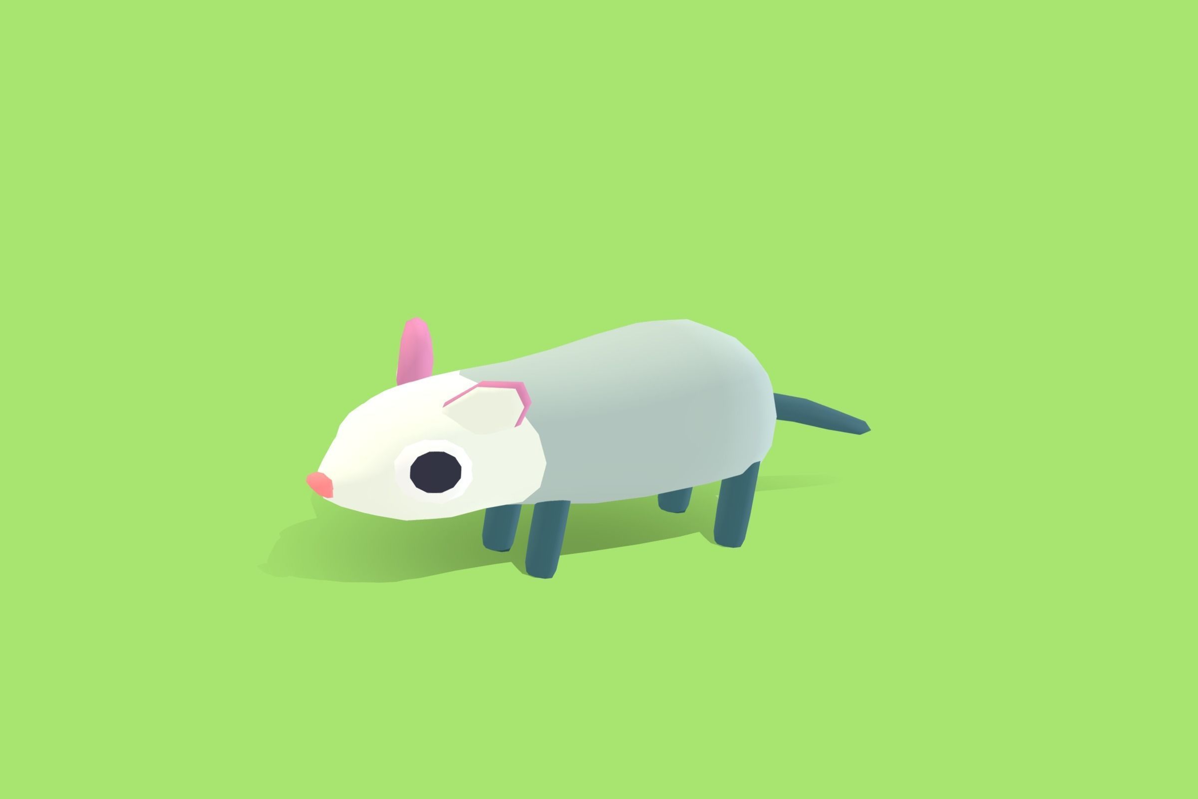 Possum - Quirky Series Low-poly 3D model_5