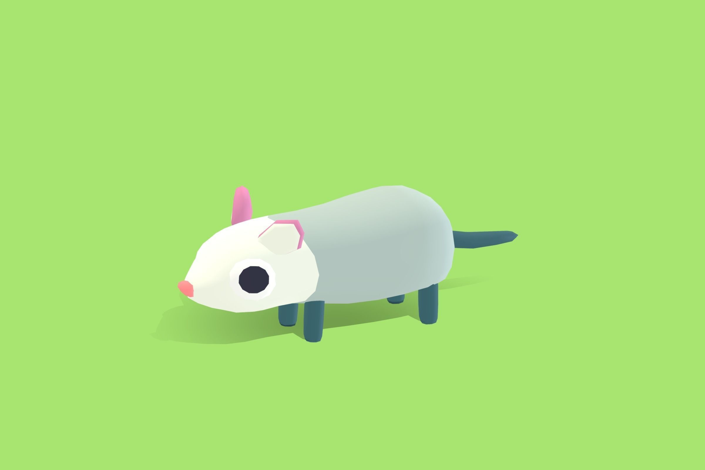 Possum - Quirky Series Low-poly 3D model_6