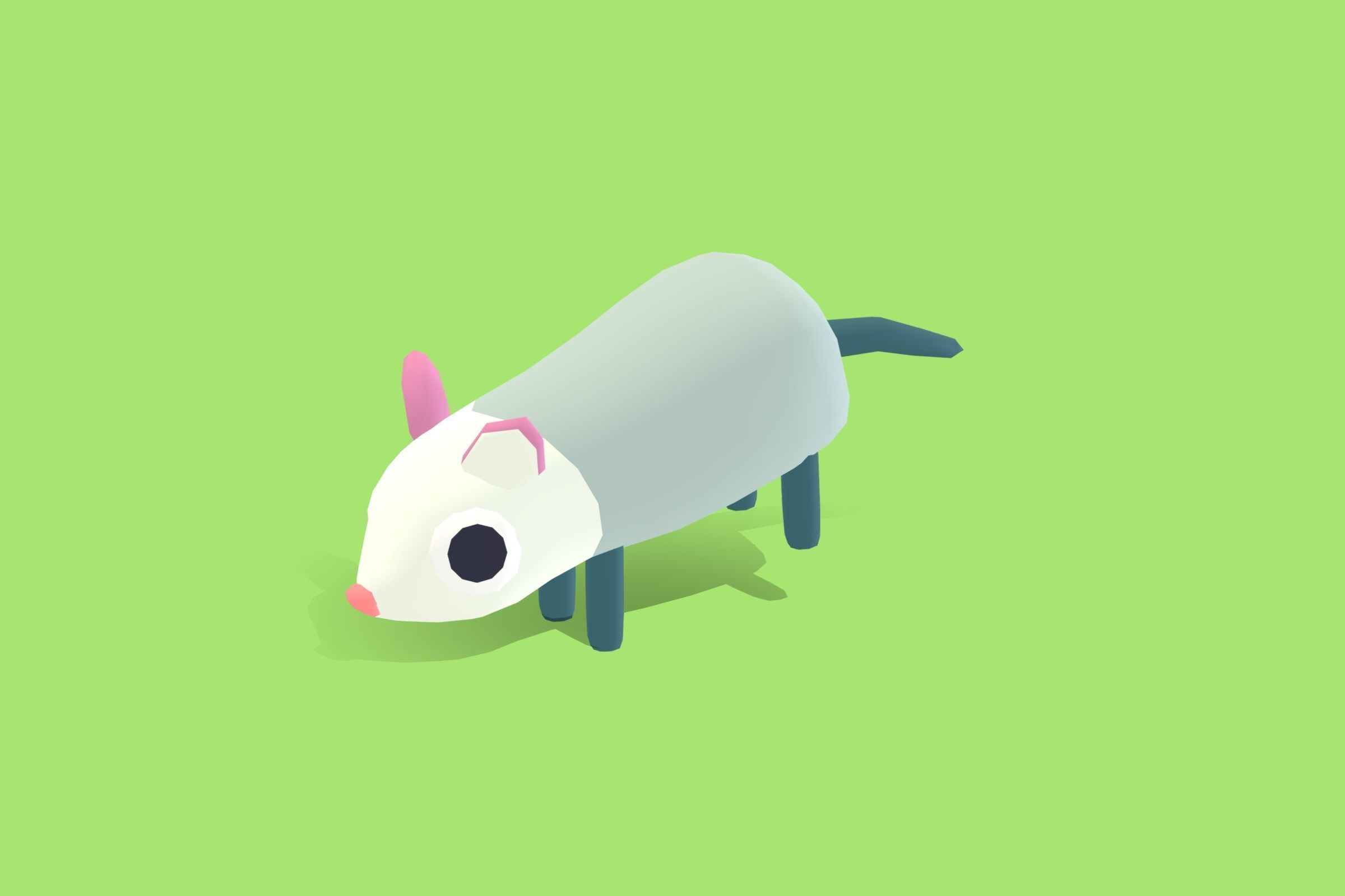 Possum - Quirky Series Low-poly 3D model_12