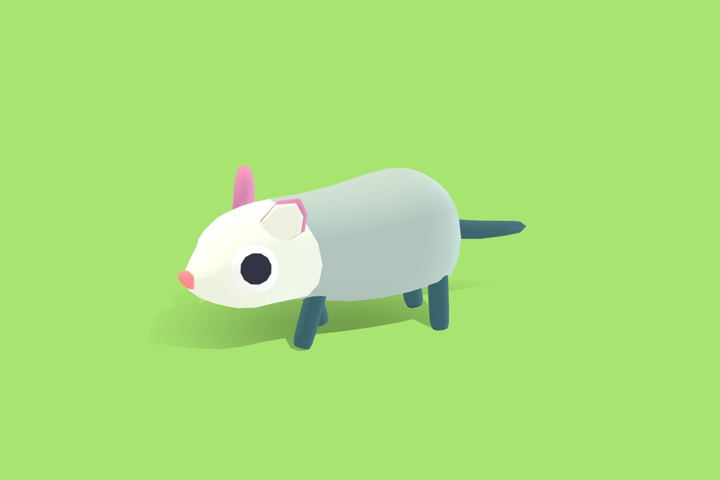 Possum - Quirky Series Low-poly 3D model_10