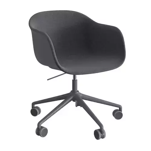 Fiber Armchair Swivel Base W Castors  Gas Lift
