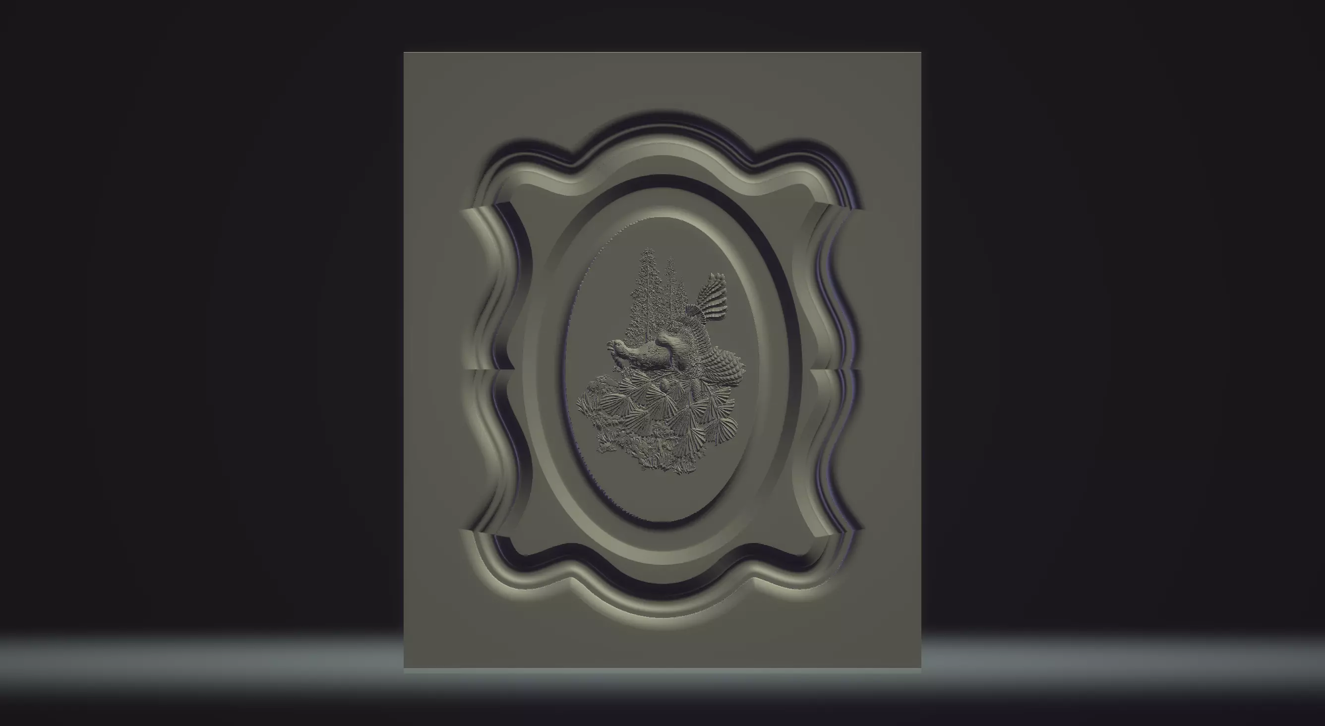 Model of Pigeons for Engraving 3D print model