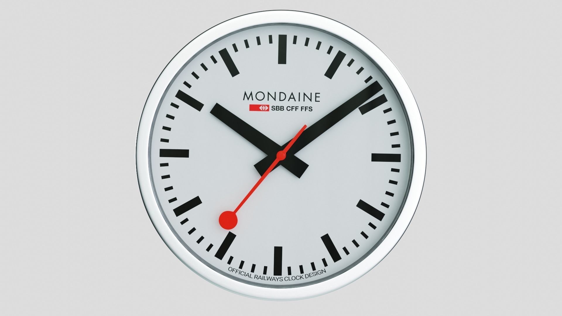 Mondaine STOP2GO swiss wallclock 40cm 3D model_1