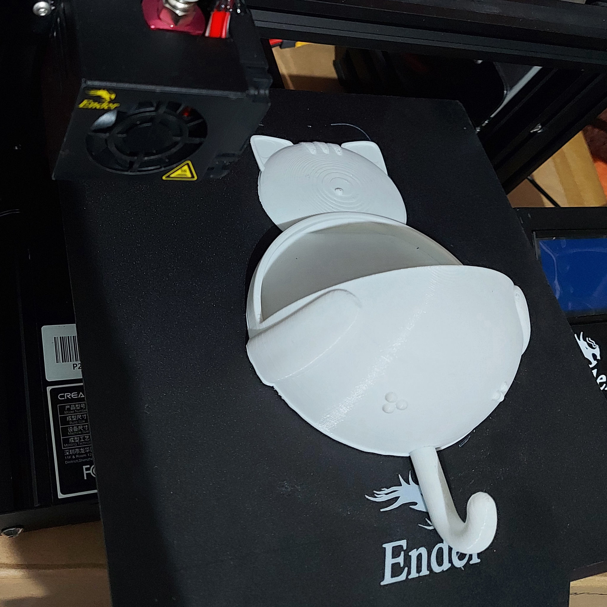 CUTE CAT HOLDER - CLOTH TOWEL HANGER 3D print model_4