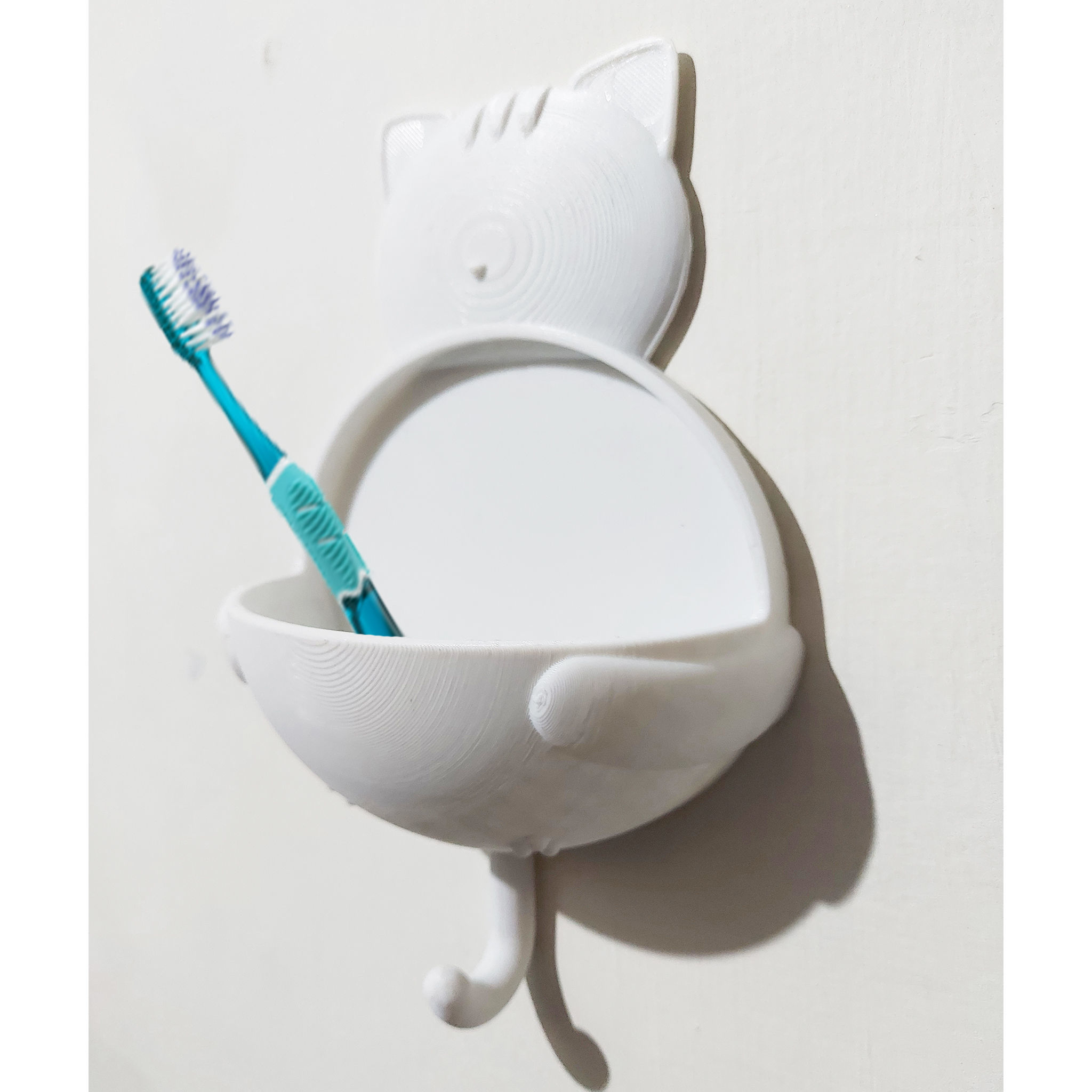 CUTE CAT HOLDER - CLOTH TOWEL HANGER 3D print model_1