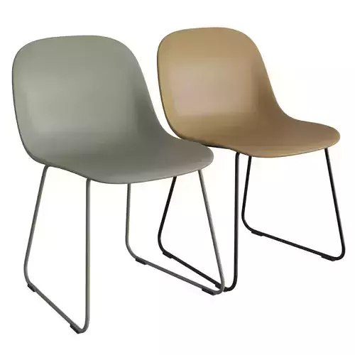 Fiber Side Chair Sled Base 3D model