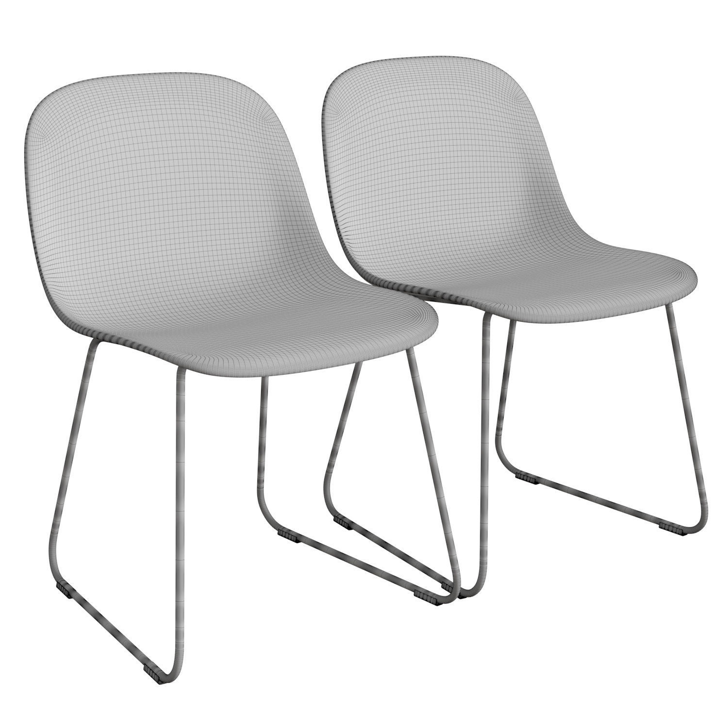 Fiber Side Chair Sled Base 3D model_4