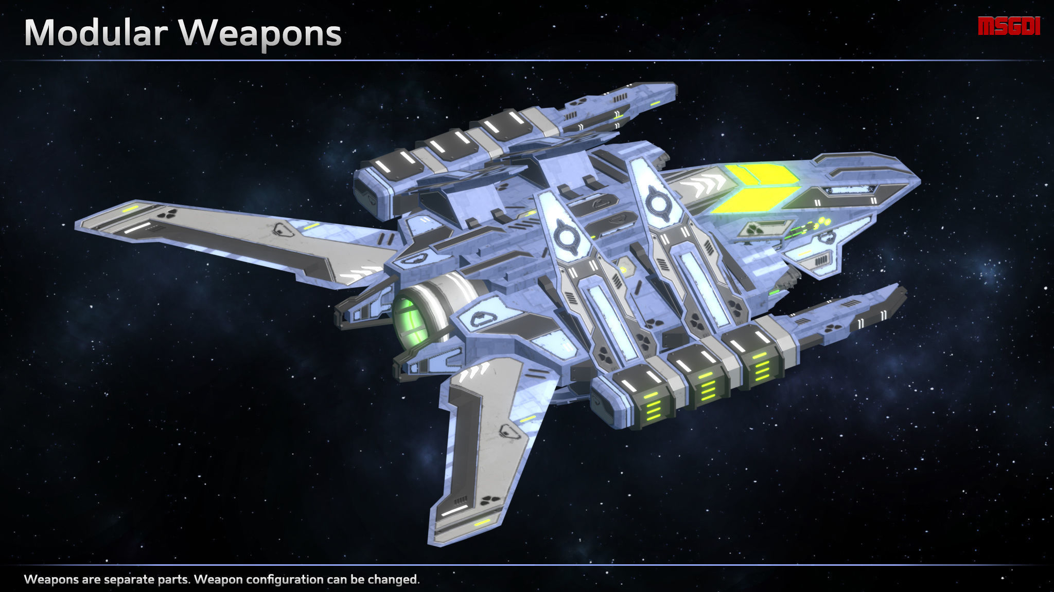 Enkar Republic Attack Fighter Karban Low-poly 3D model_3