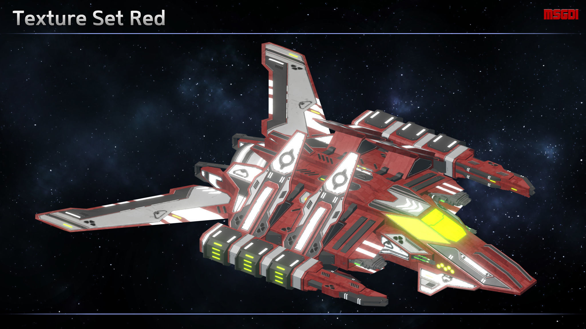 Enkar Republic Attack Fighter Karban Low-poly 3D model_9