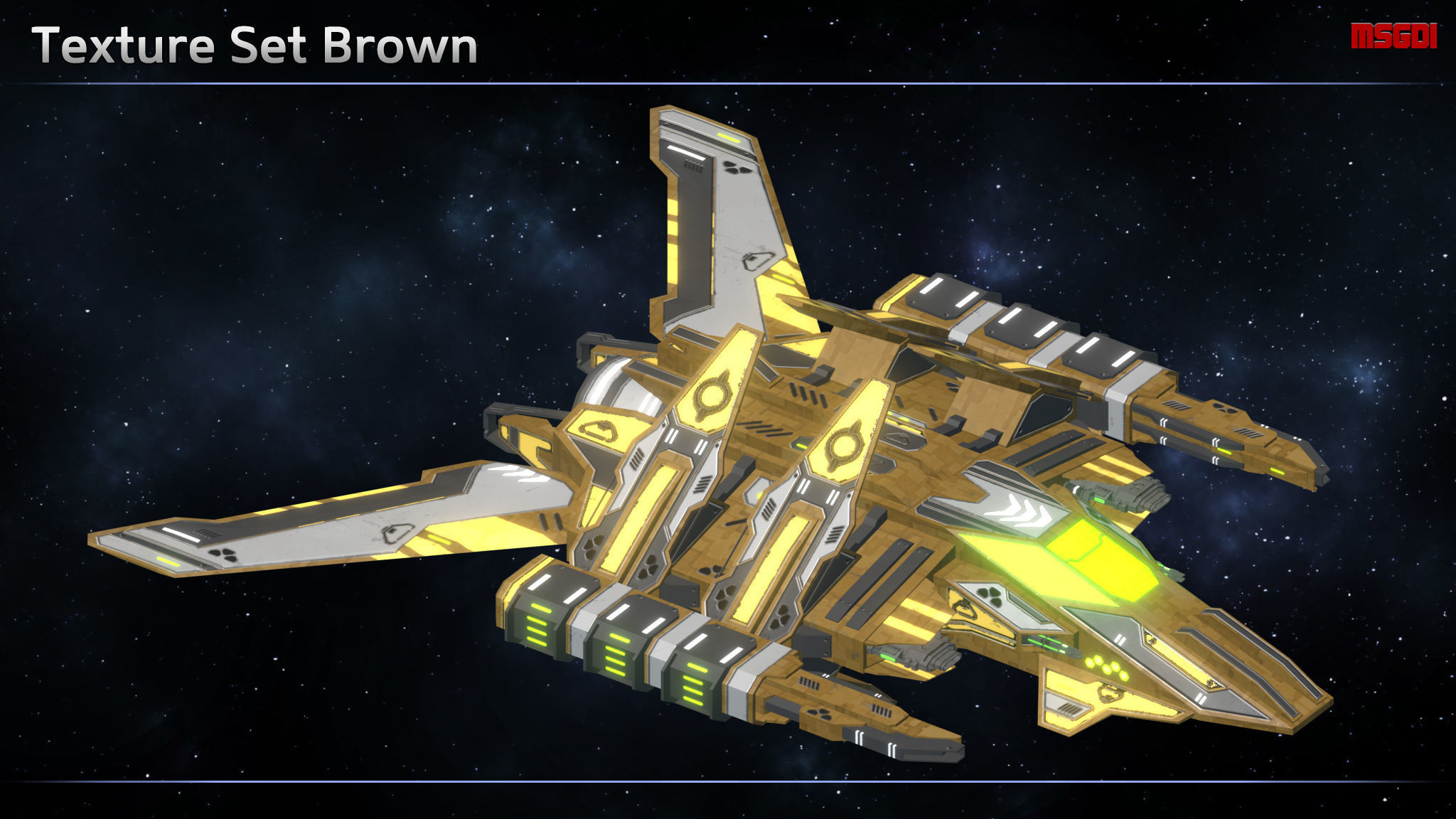 Enkar Republic Attack Fighter Karban Low-poly 3D model_6