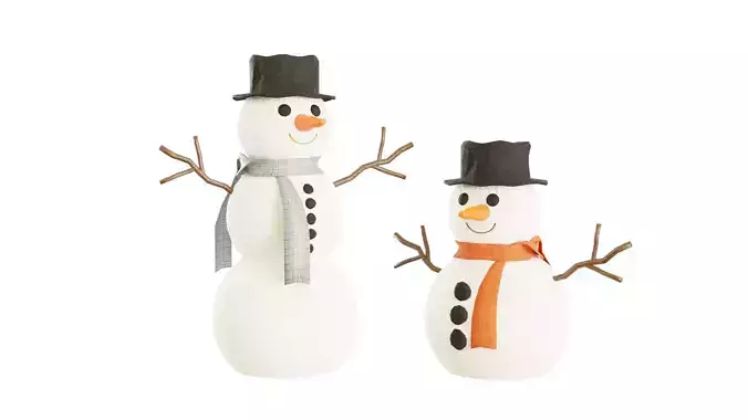 FREE Snowman Christmas and New years thank gift Free 3D model