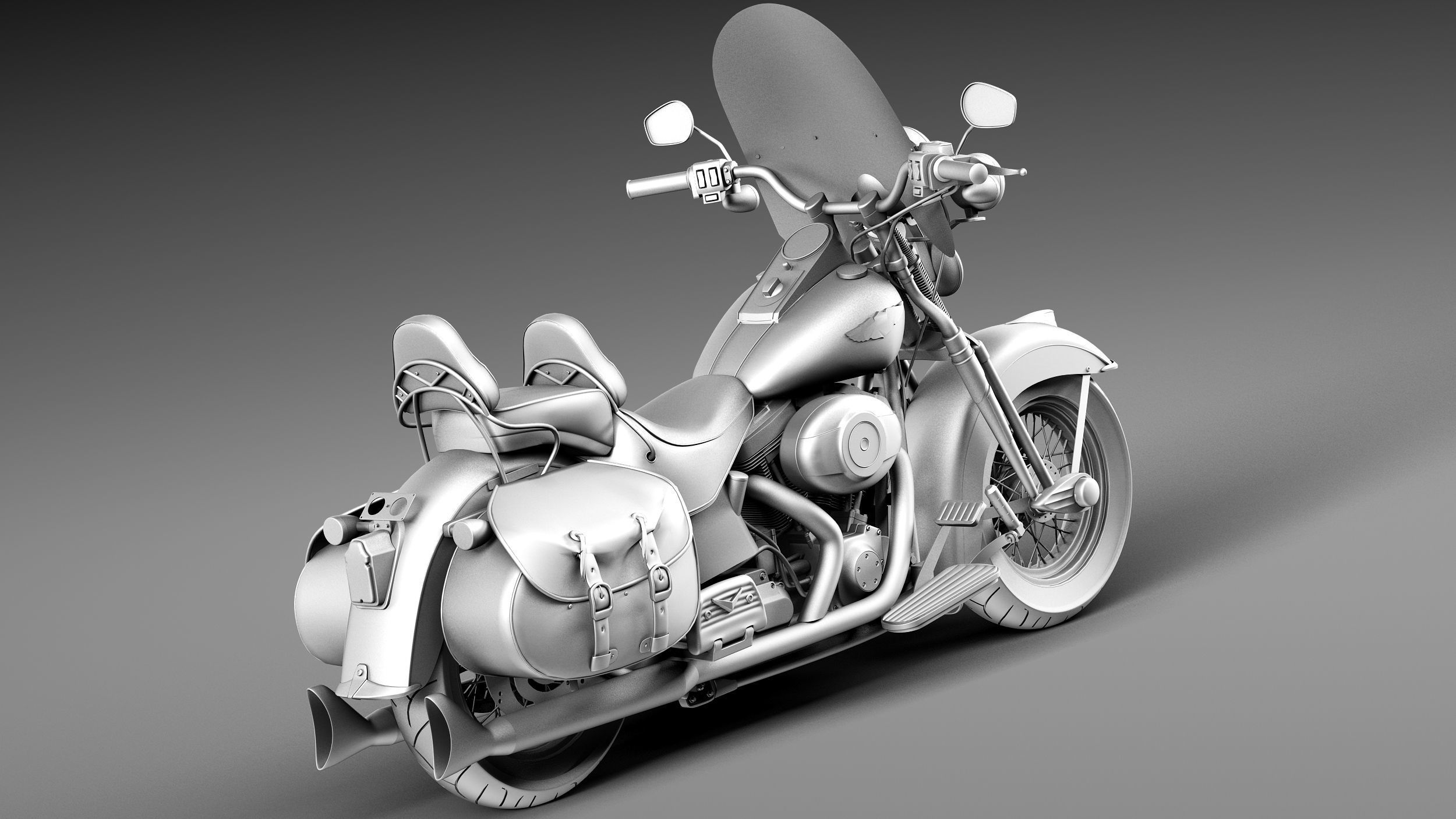 Harley-Davidson Springer FLSTS Heritage 2013 3D model_12