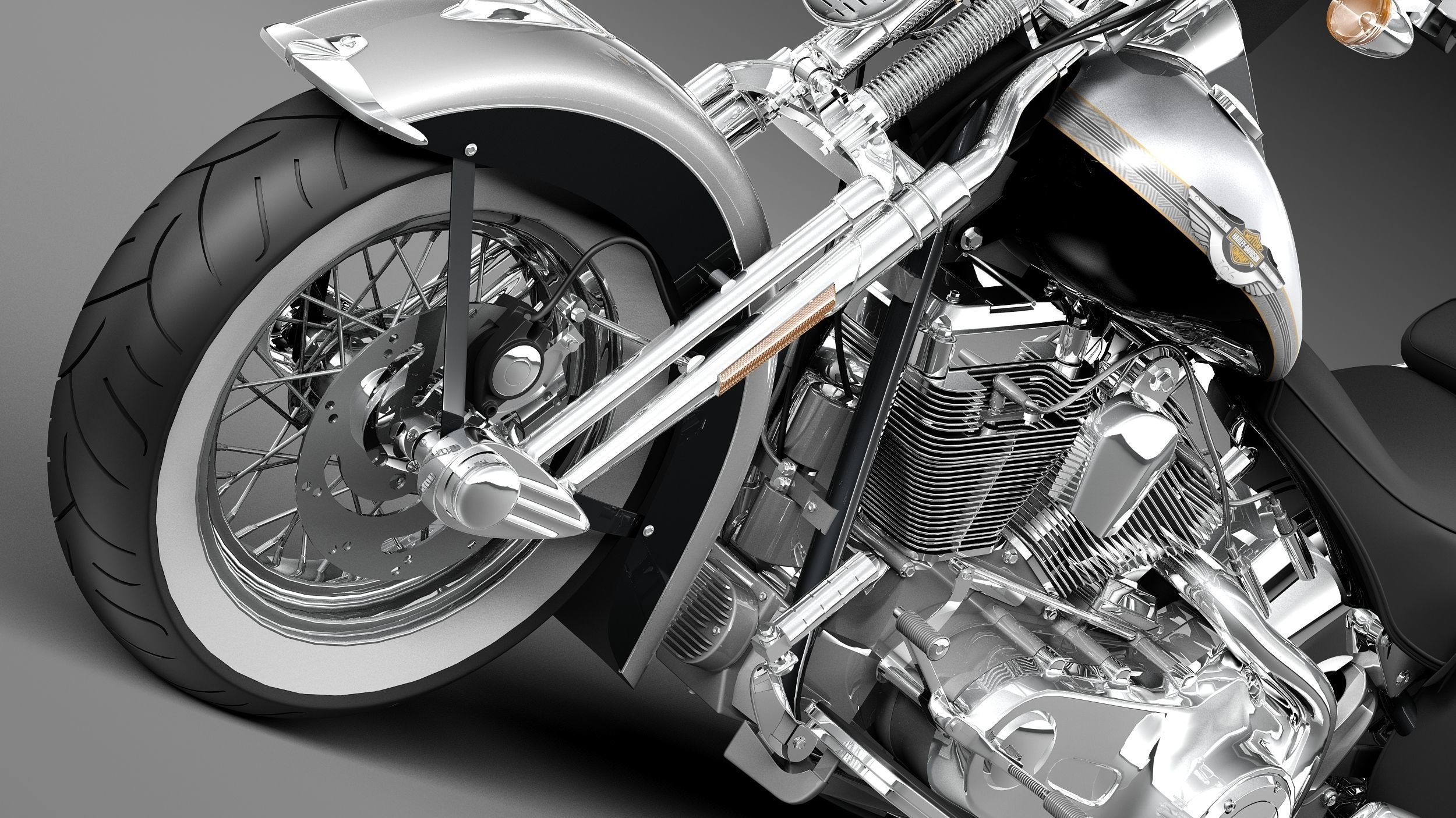 Harley-Davidson Springer FLSTS Heritage 2013 3D model_2